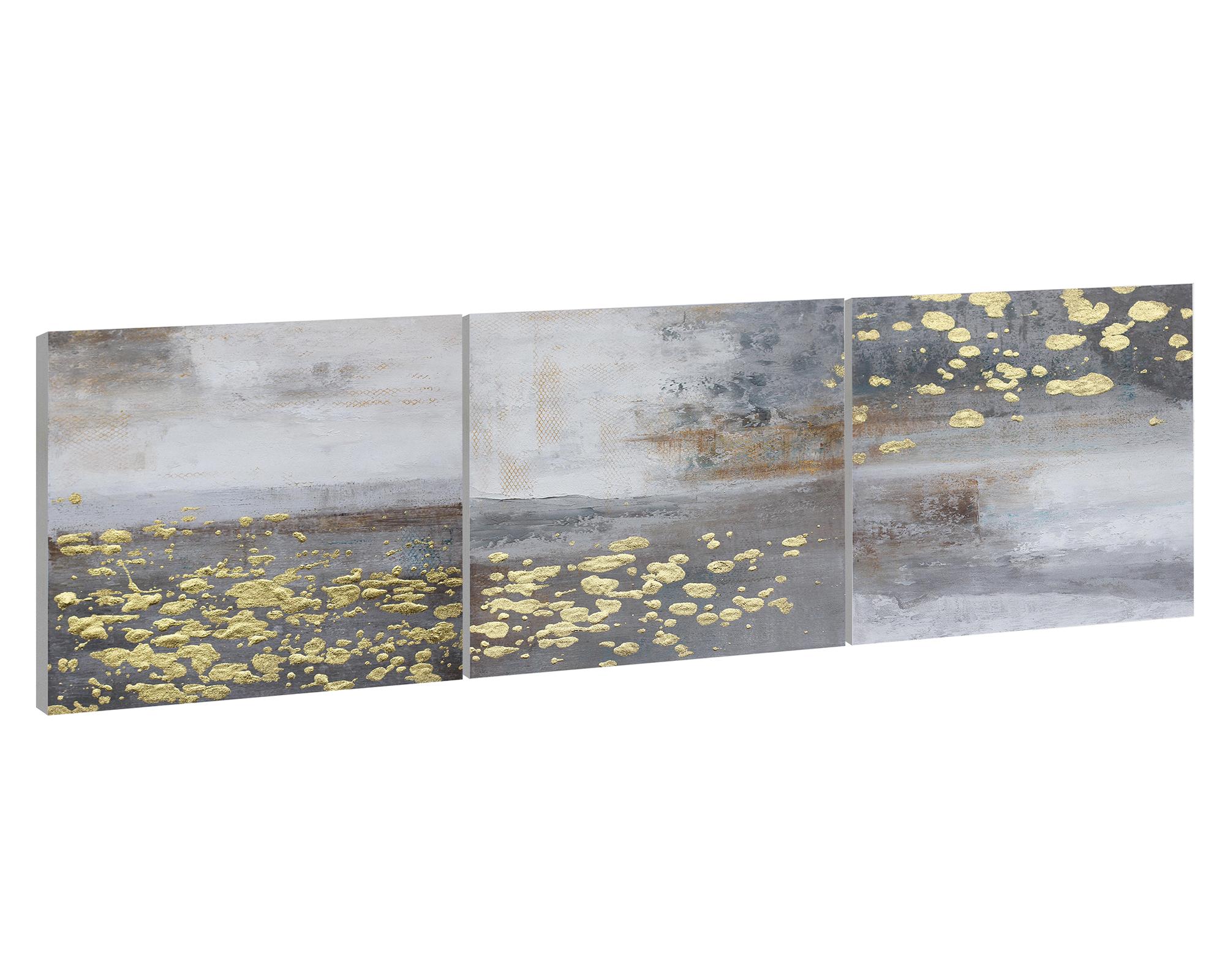 Cuadro oleo Tríptico moderno 40x120 cm-1