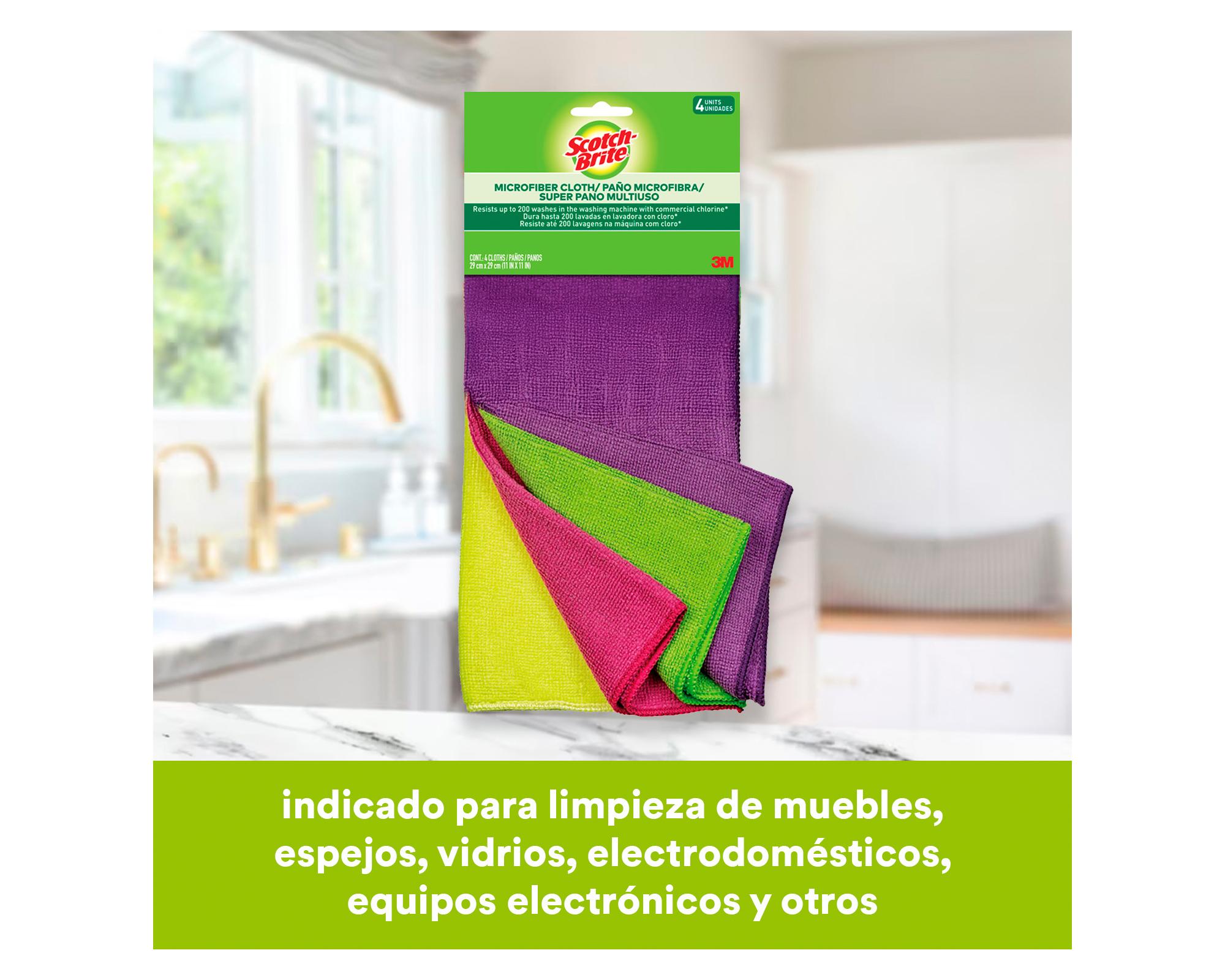 Paño multiuso Microfibra colors x4 29x29cm-2