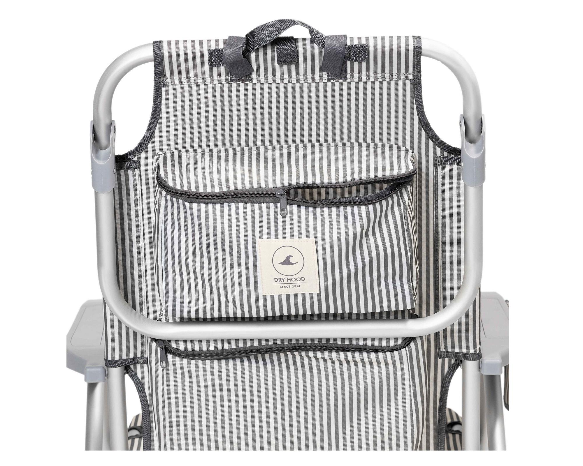 Silla de playa plegable Traveler lineas gris-2