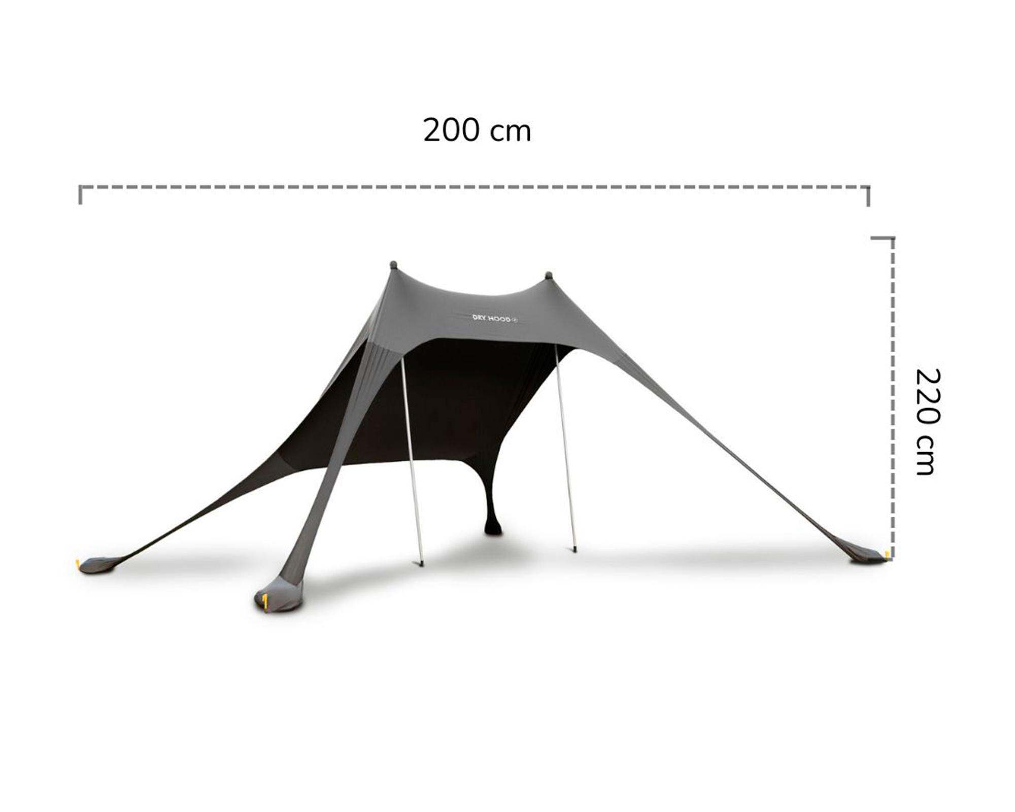 Toldo playa Meridian gris 220x180x200 cm-4