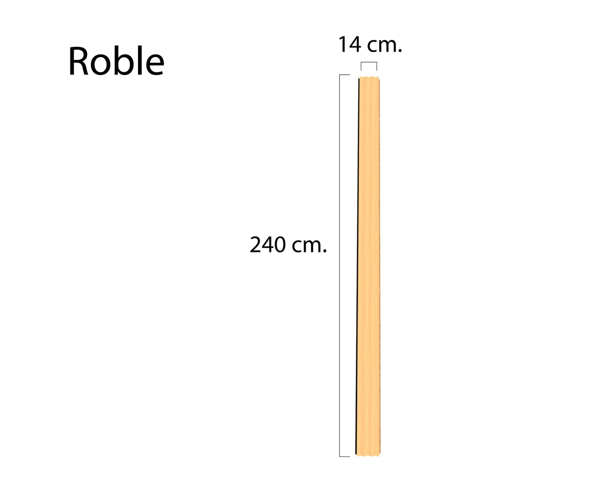 Revestimiento muro Roble 15 mm 14x240 cm-4