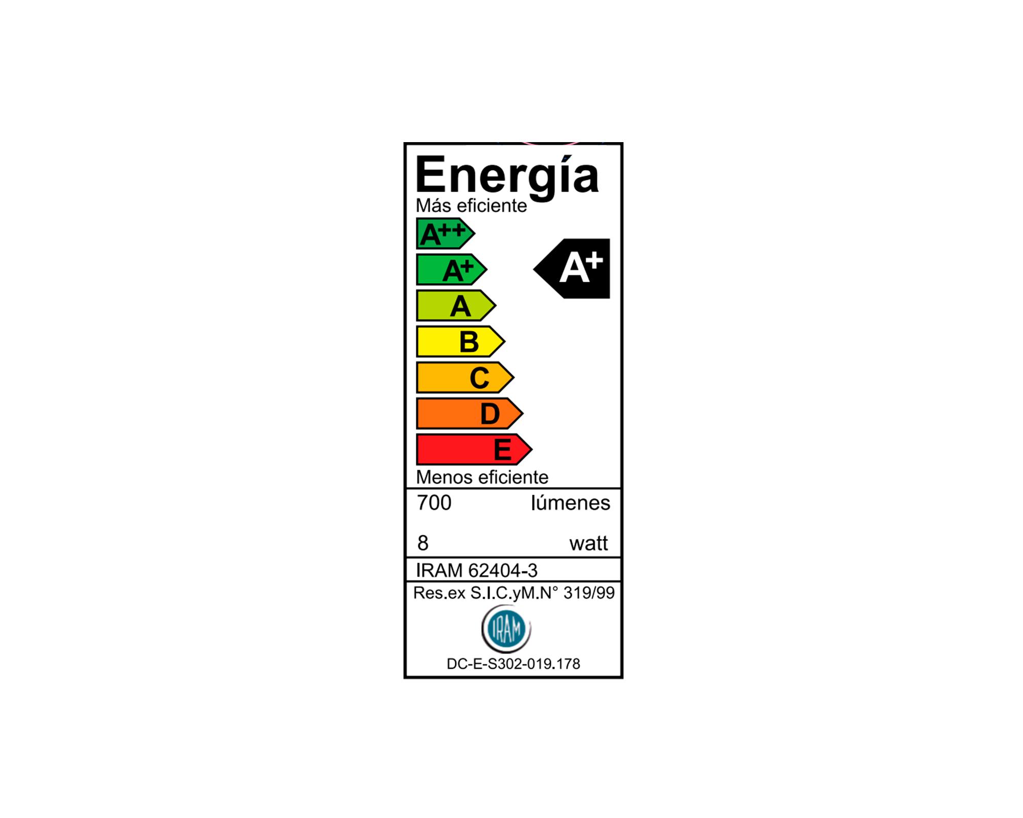 Ampolleta led 8W E27 luz cálida EcoHome-3