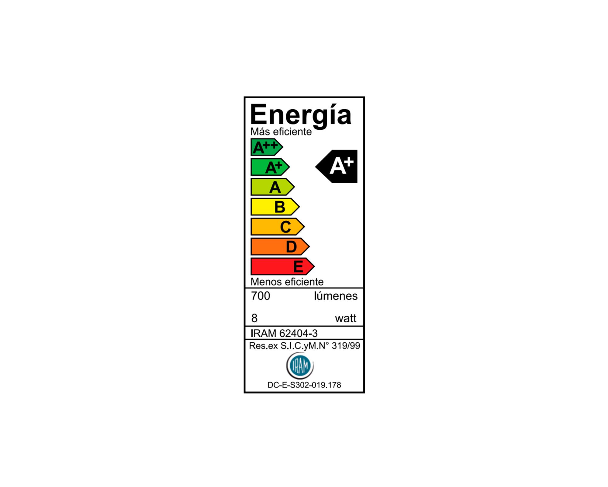 Ampolleta led 8W E27 luz cálida EcoHome 2 un-3