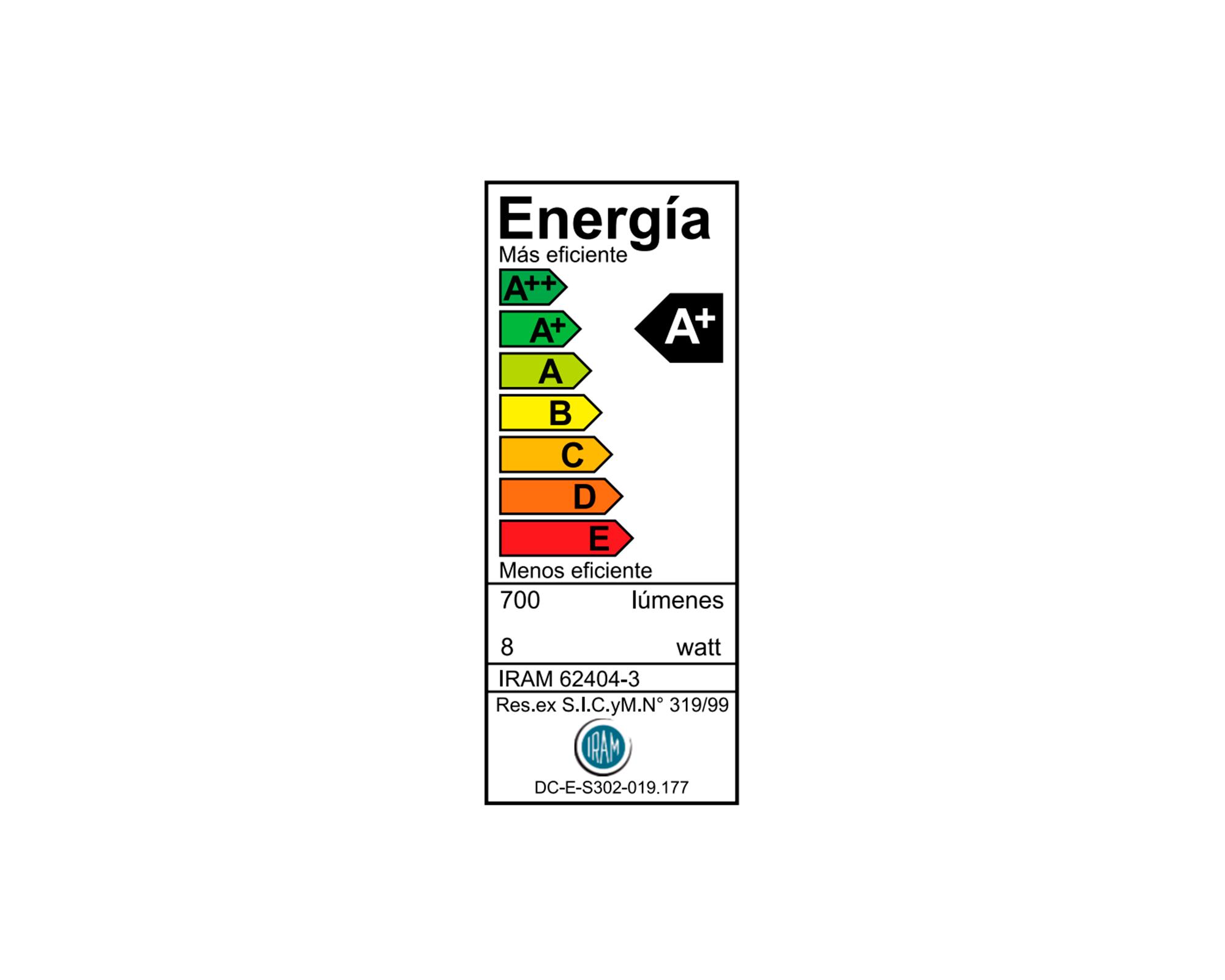 Ampolleta led 8W E27 luz fría EcoHome 3 un-3