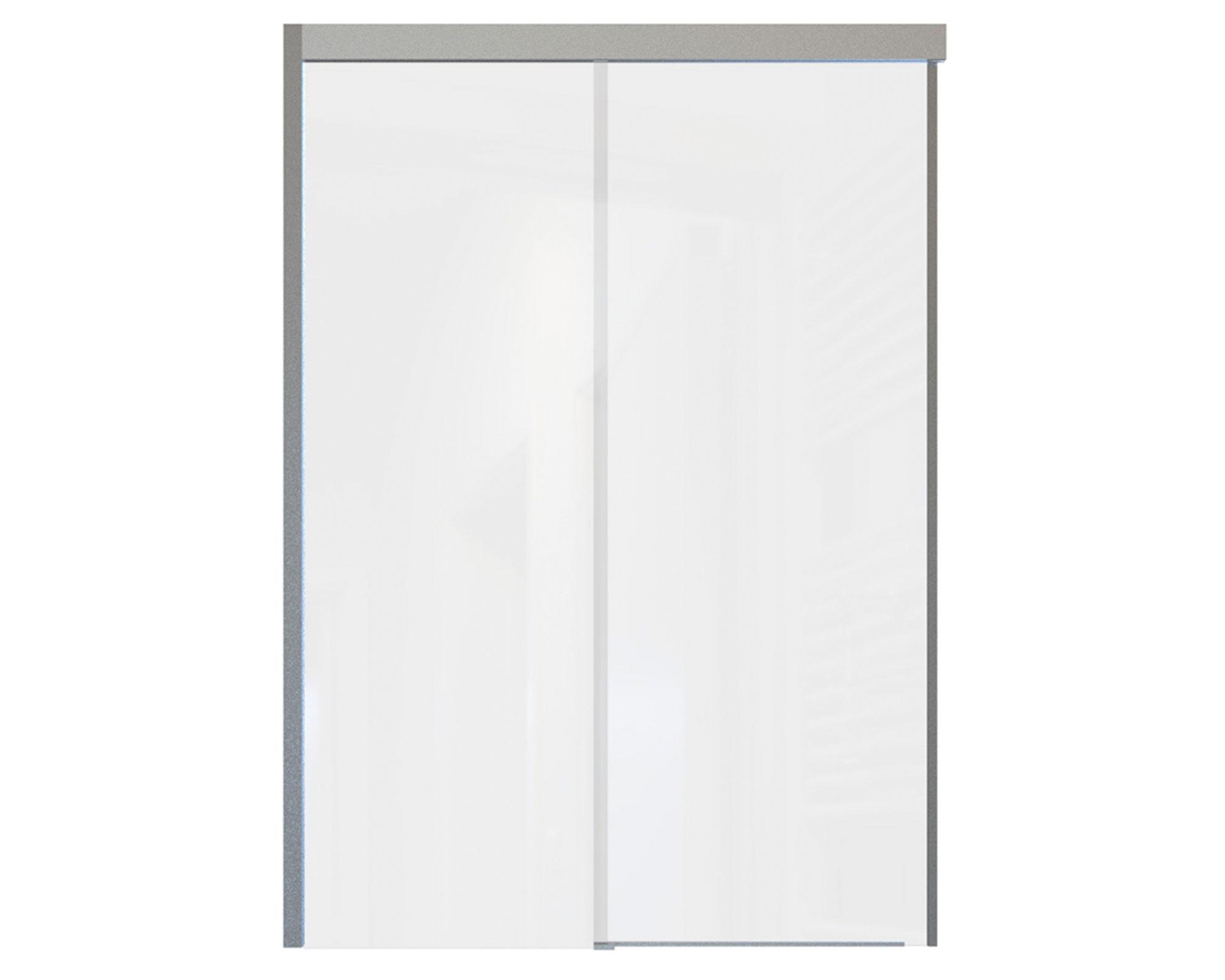 Mampara corredera cromado 140x195x6 cm-0