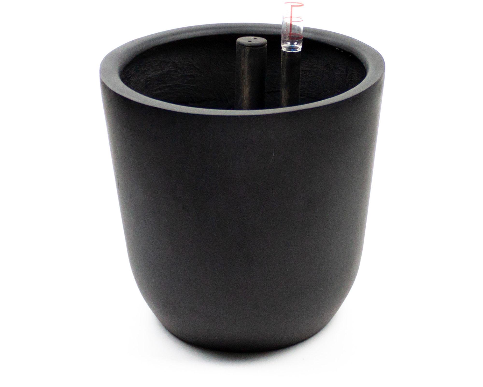 Macetero autor regante Chono negro 28x27 cm-0