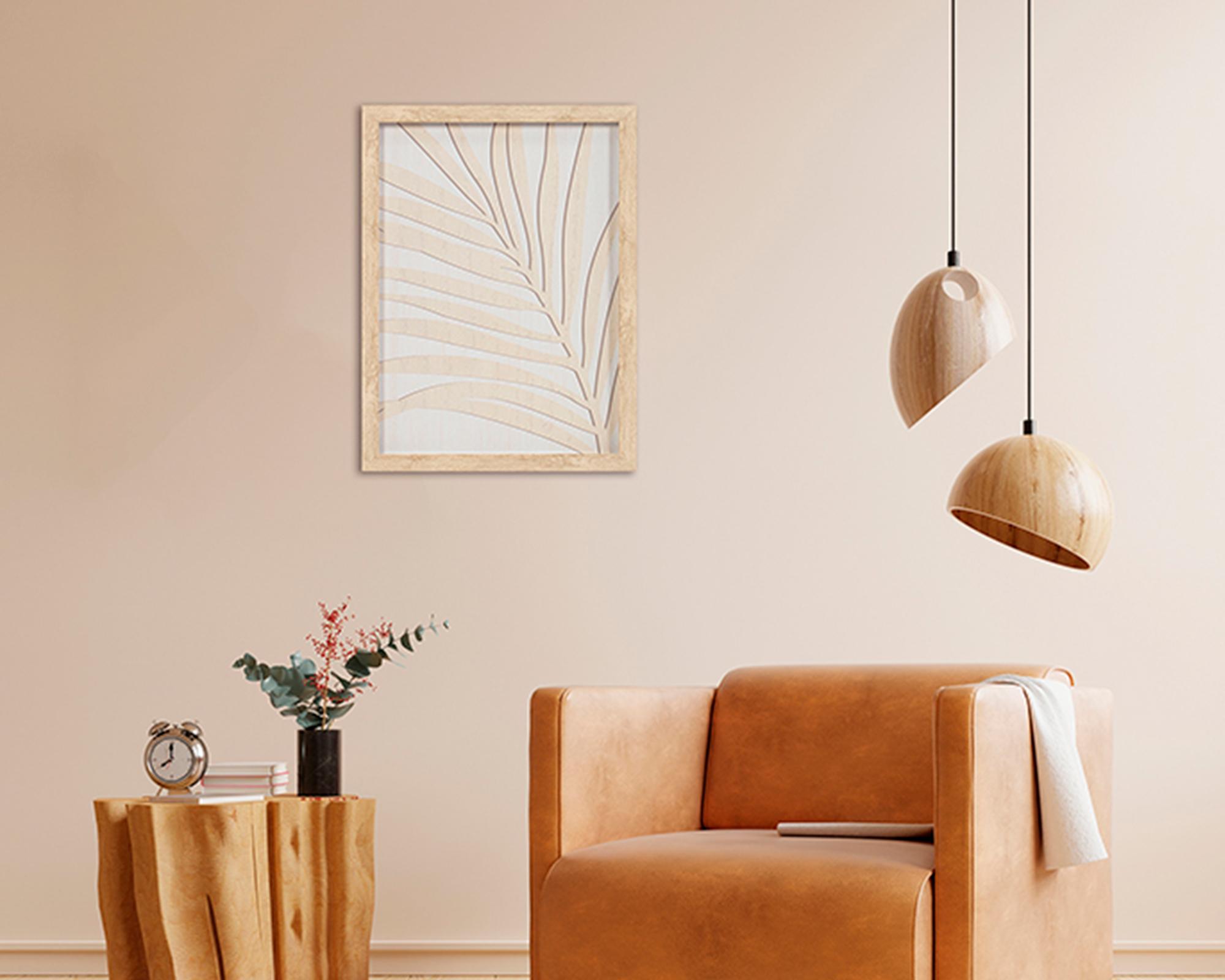 Cuadro Hoja A 30x40 cm beige-4