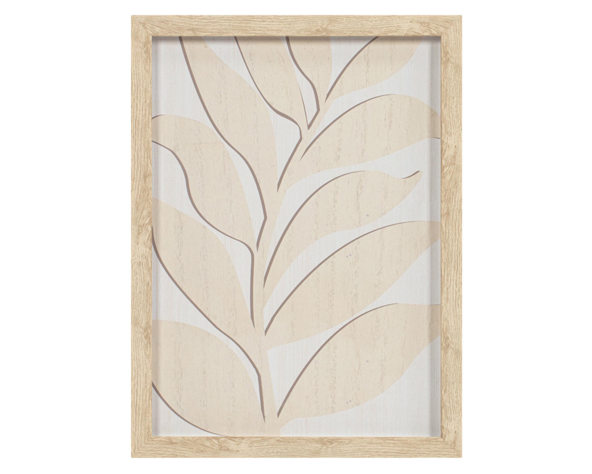 Cuadro Hoja beige B 40x30 cm-0