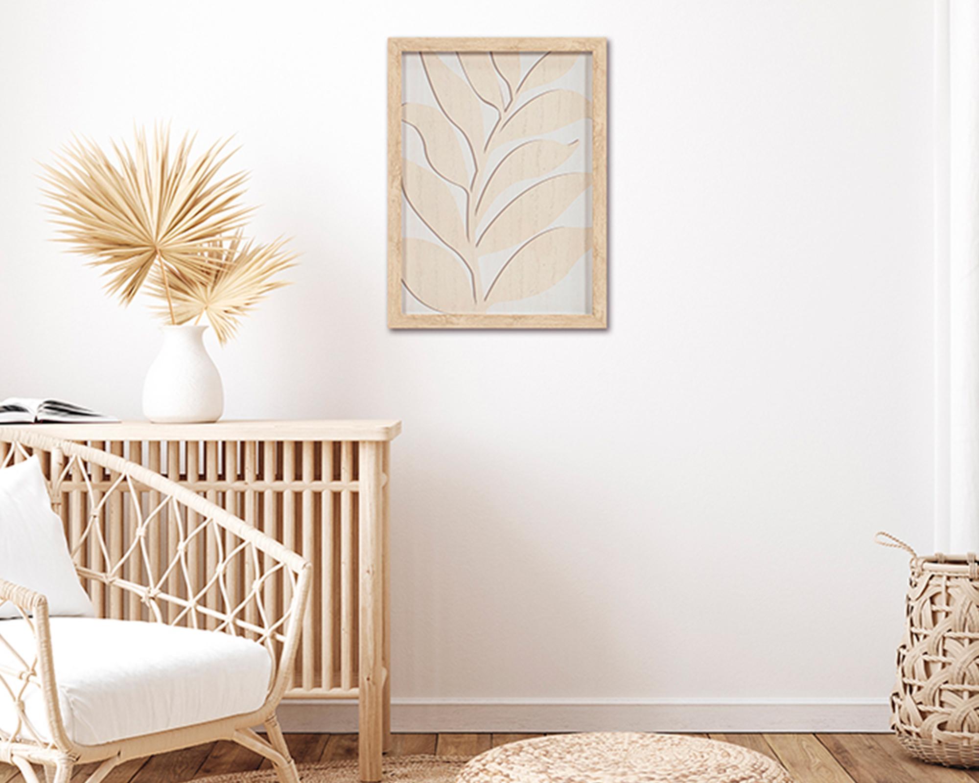 Cuadro Hoja beige B 40x30 cm-4