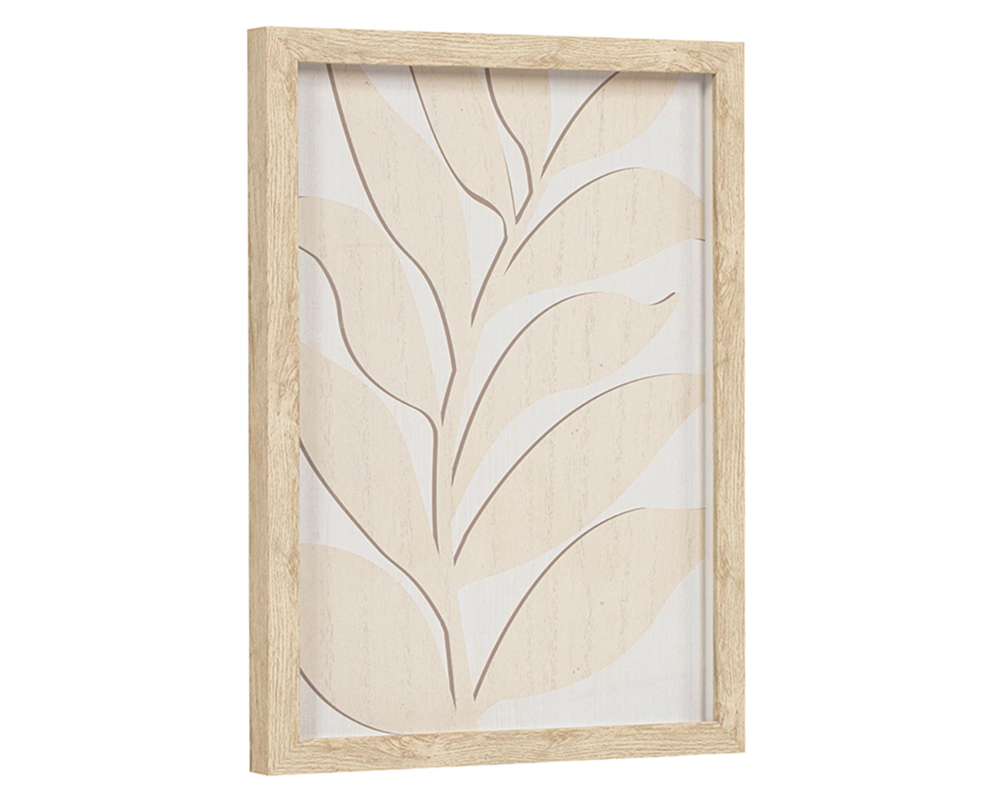 Cuadro Hoja beige B 40x30 cm-1