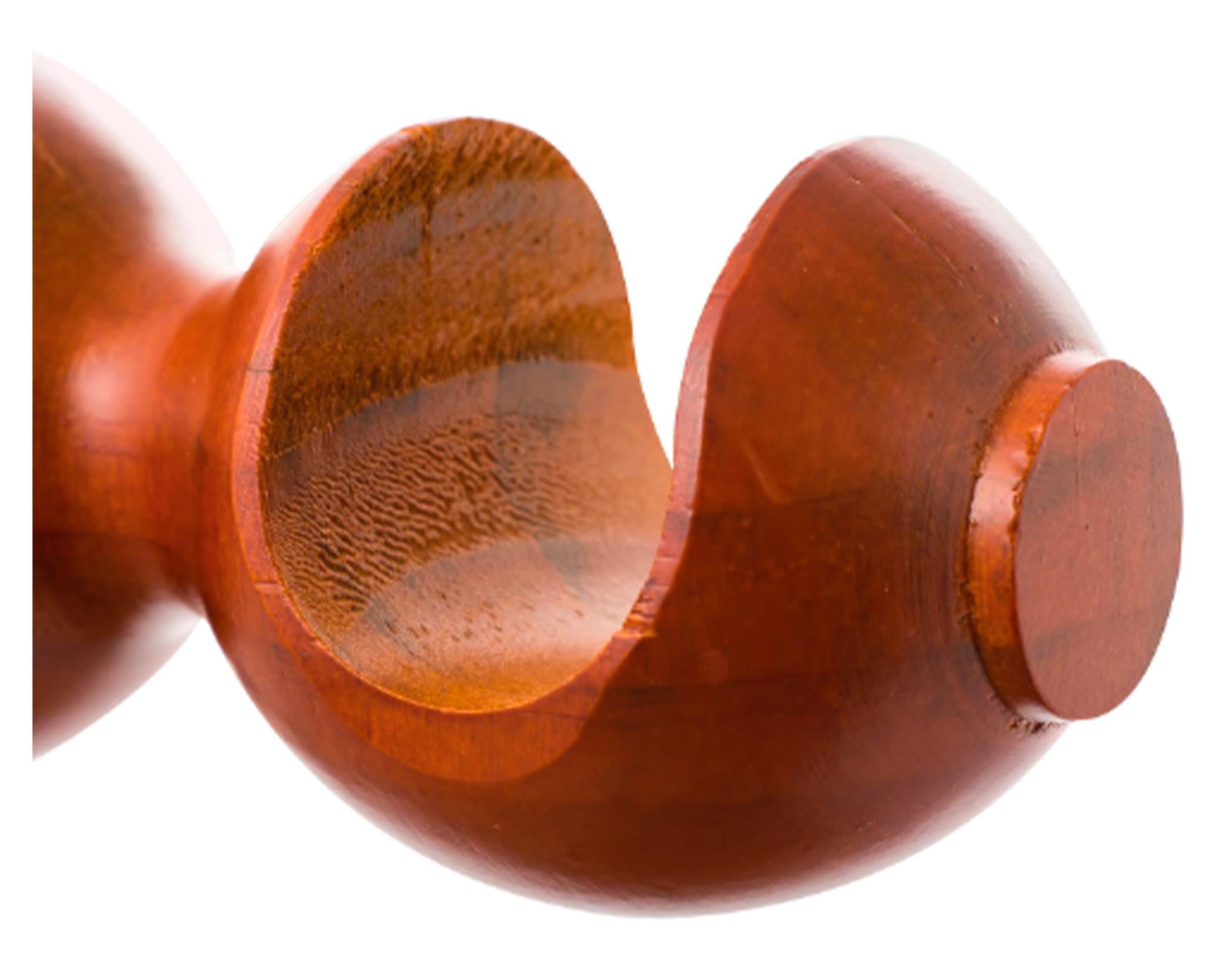 Soporte de cortina Doble madera chocolate 2 un-1