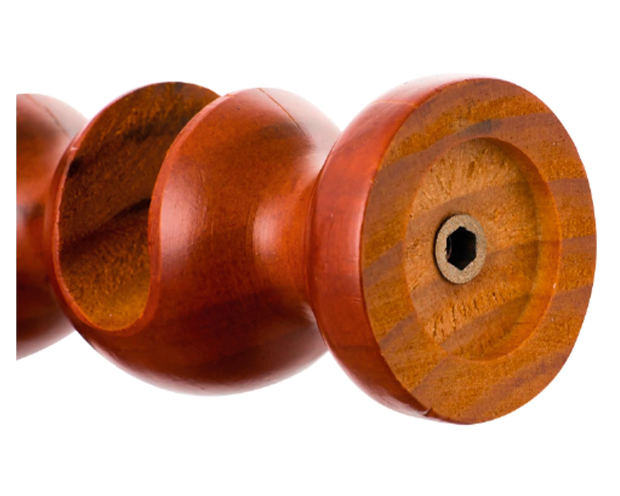 Soporte de cortina Doble madera chocolate 2 un-2