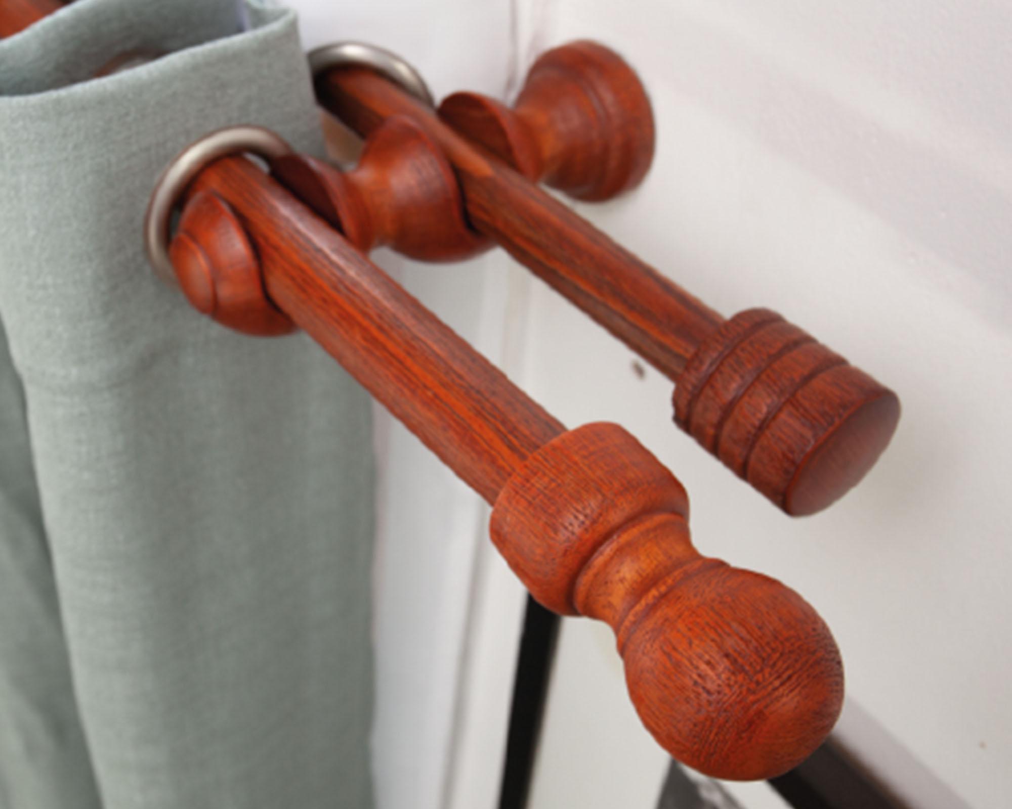 Terminal Bola madera 19 mm chocolate 2 un-2