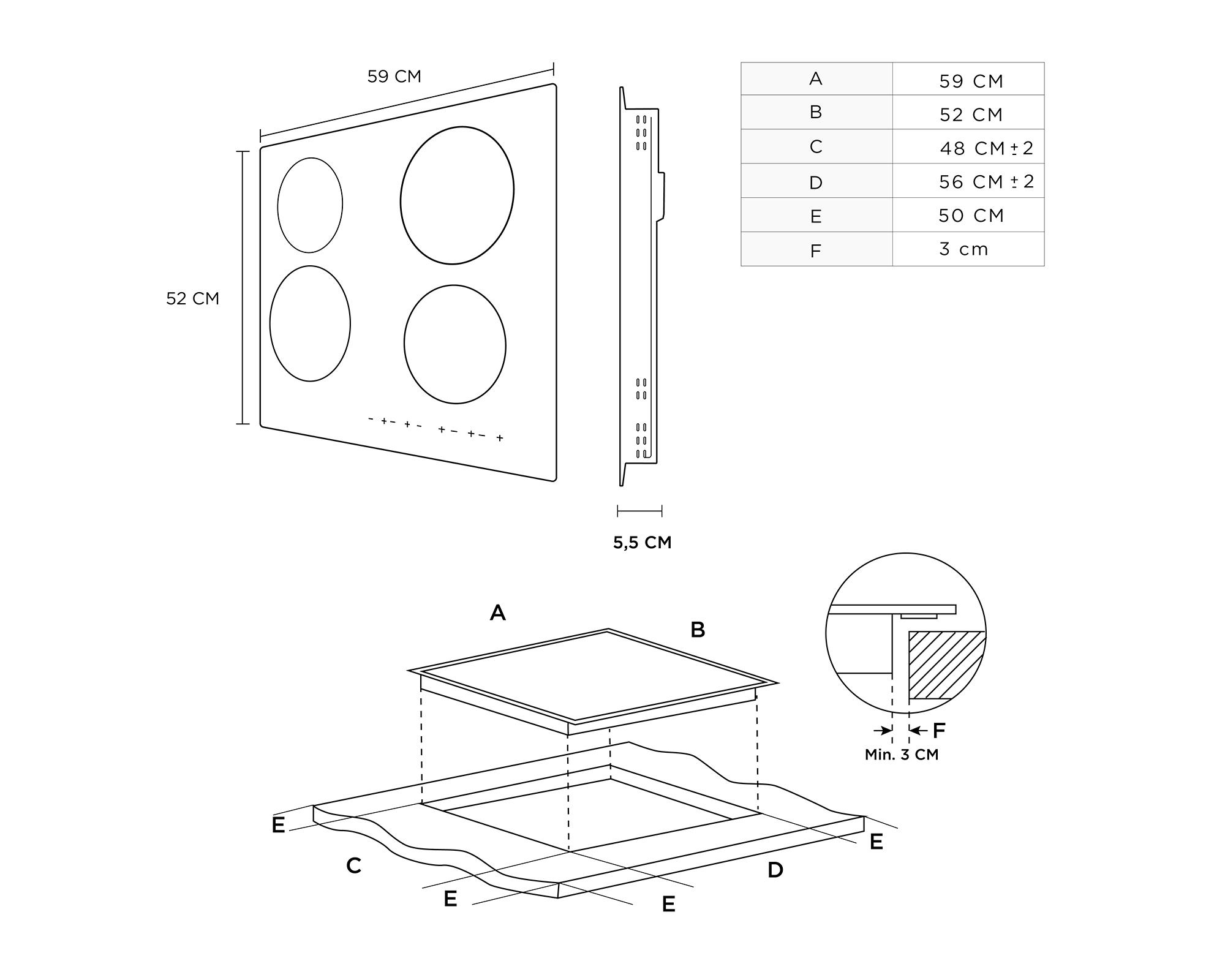 Encimera vitrocerámica MC-6F6005R242 4 quemadores-5