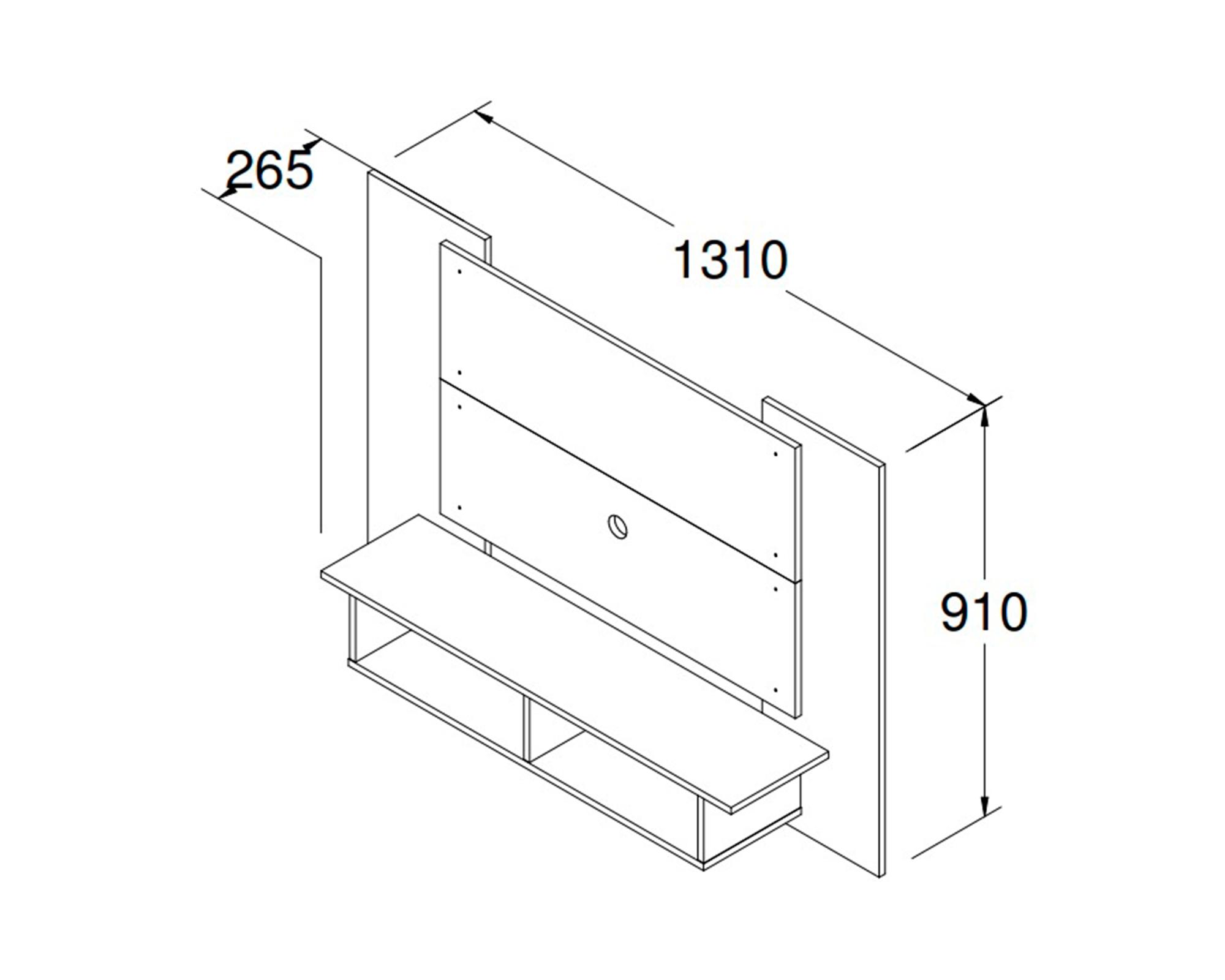 Panel TV 55" Atlanta café claro/pastel-2
