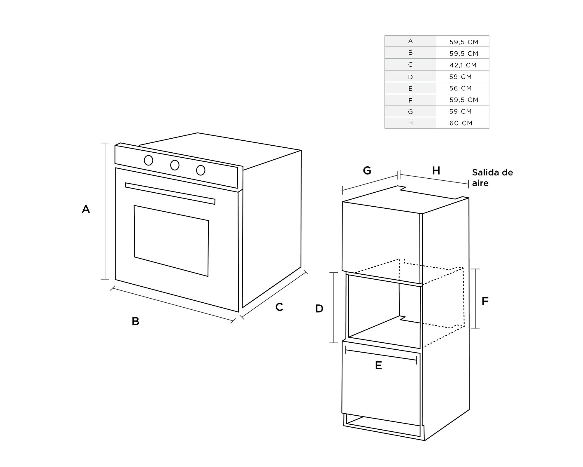 Horno eléctrico empotrado MBOG1TAM-40ECBS black 67 lt-6