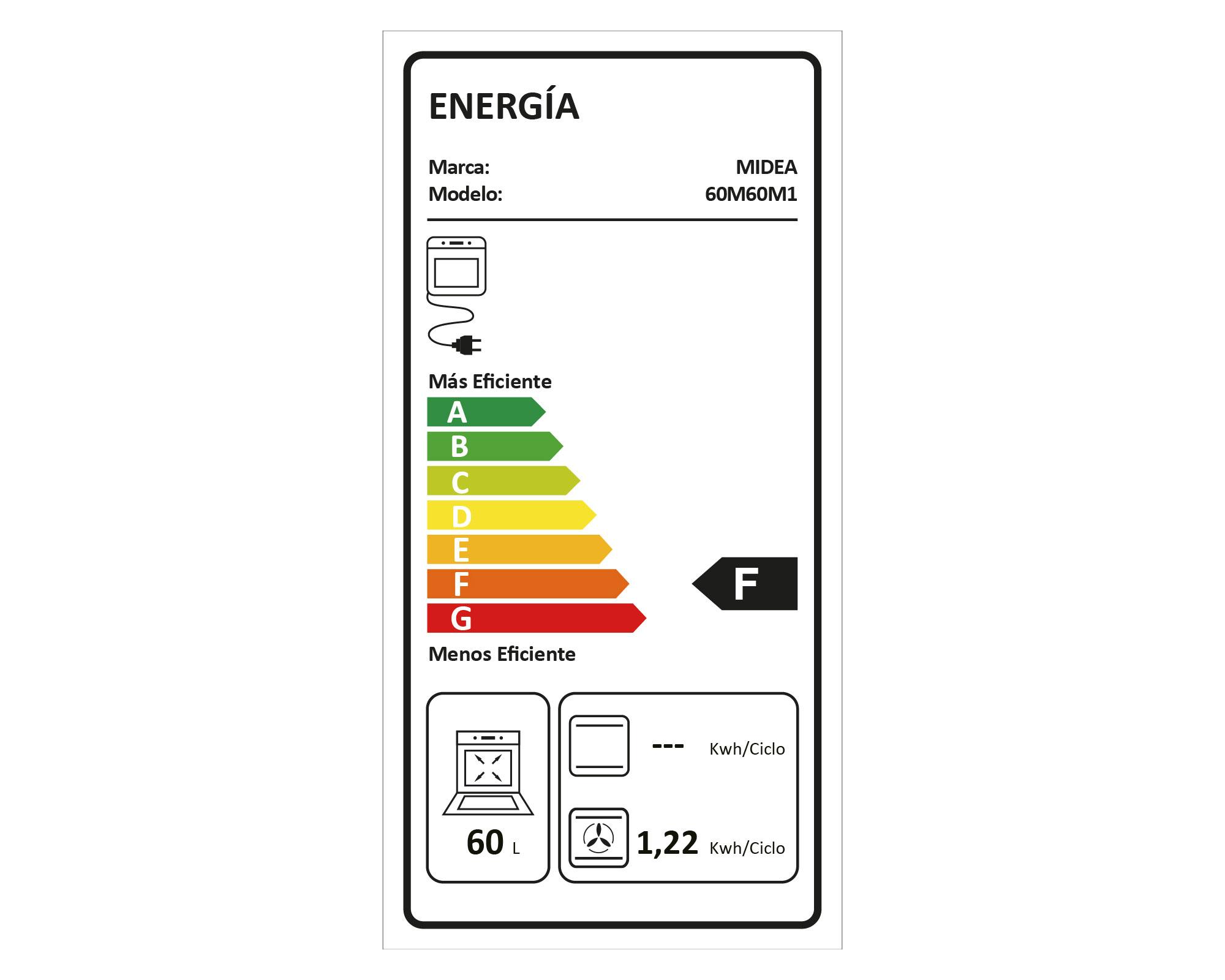 Horno eléctrico empotrado MBOG1TAM-60ECBS grey  67 lt-8