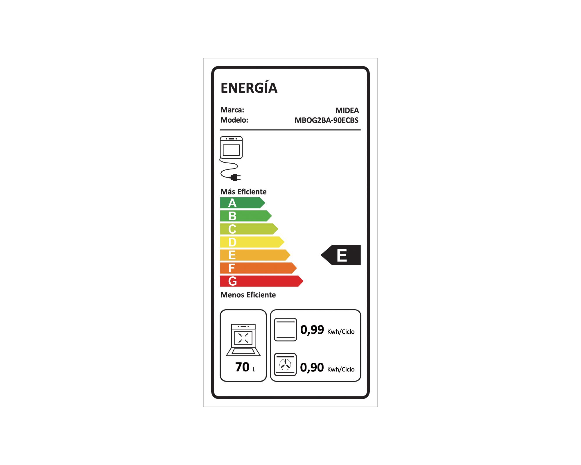 Horno eléctrico empotrado MBOG2BA-90ECBS grey 82 lt-8