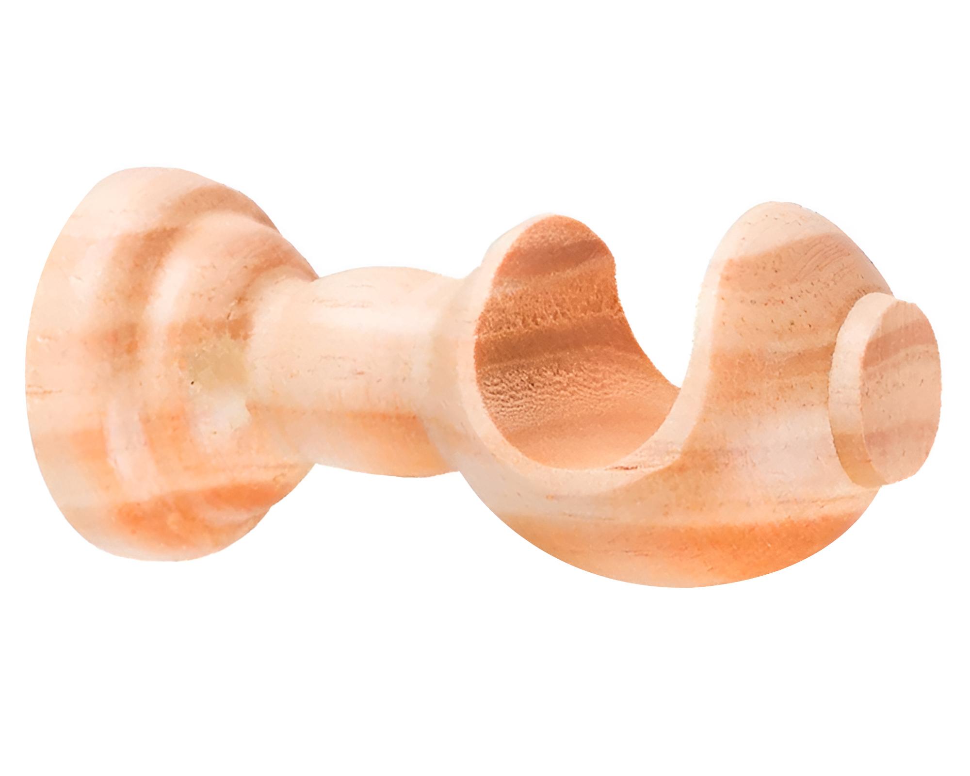 Soporte de cortina Simple madera 19 mm natural 1 un-0