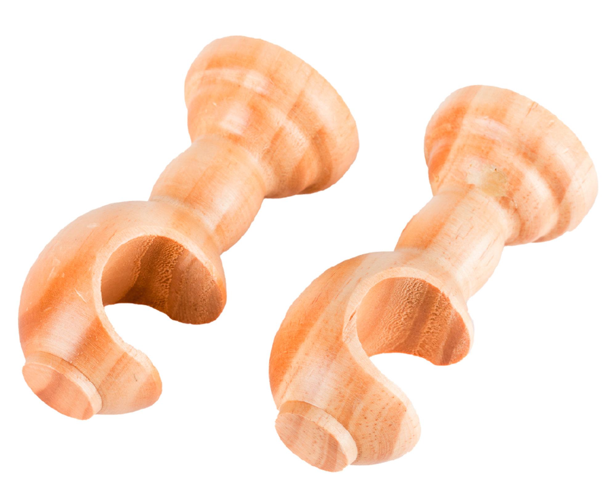 Soporte cortina simple madera 19 mm natural 2 un.-0