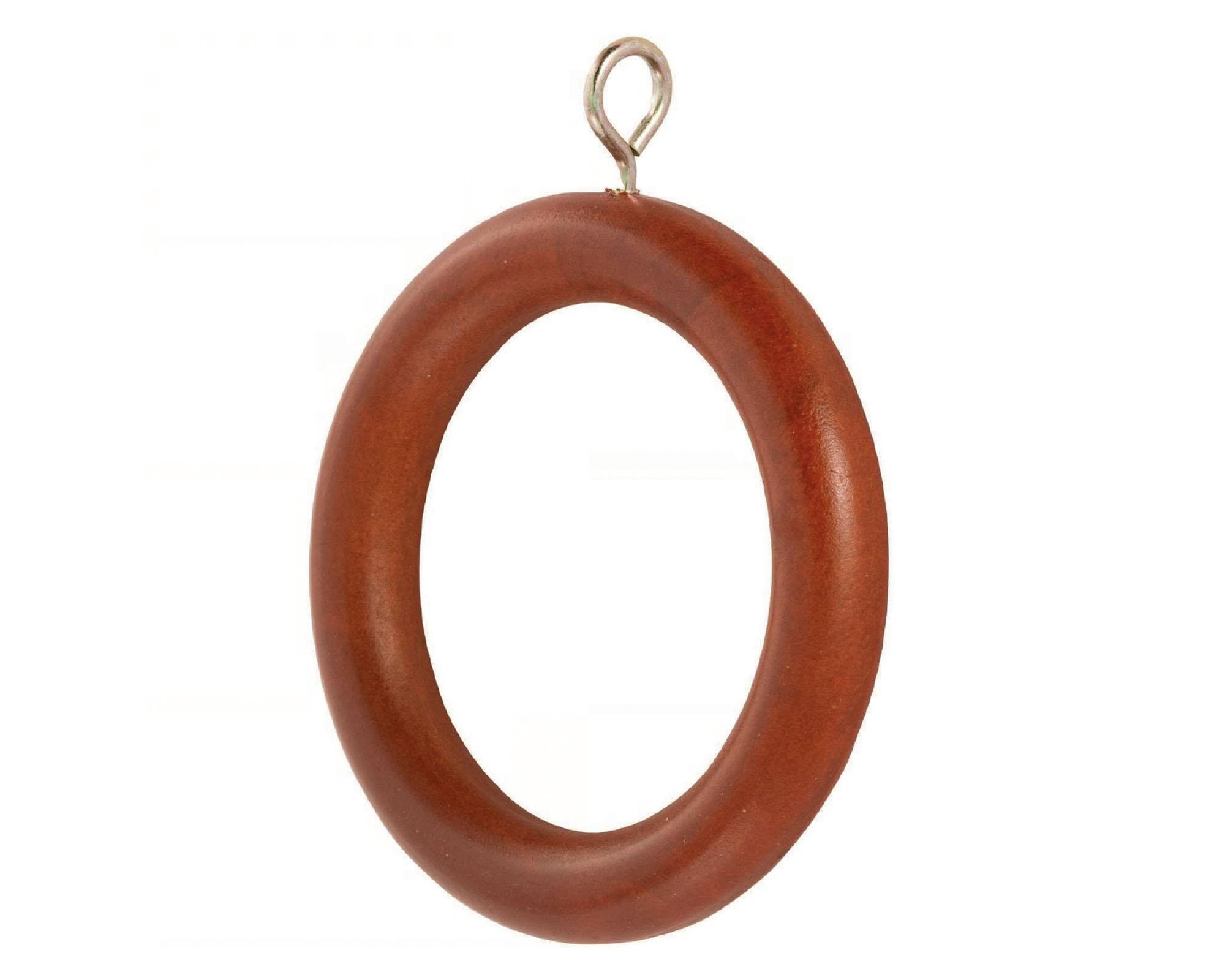 Argolla de cortinas Madera 28 mm chocolate 10 un-2