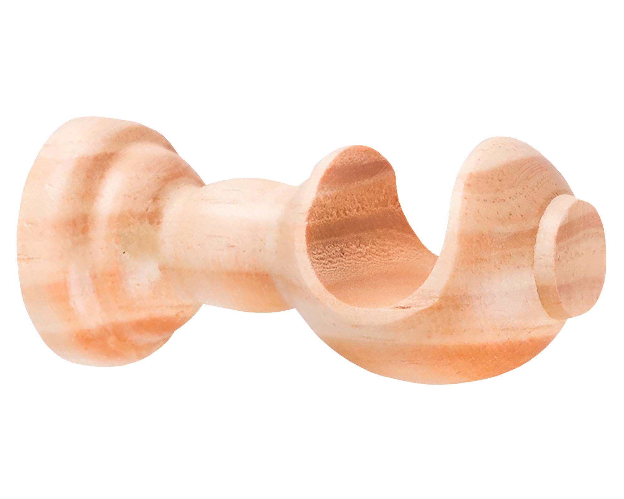 Soporte cortina simple madera 28 mm natural-0
