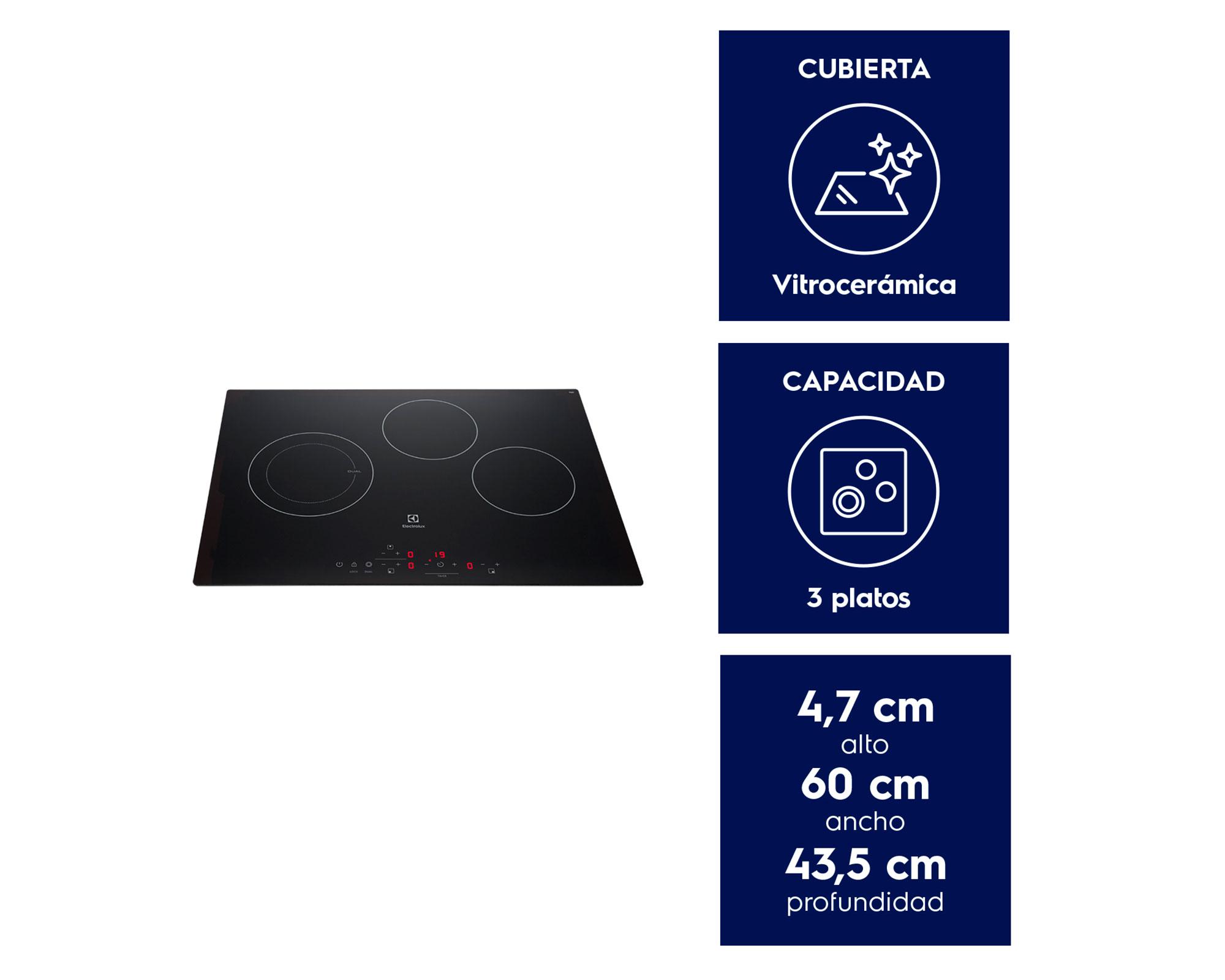 Encimera vitrocerámicas VE6DT 3 quemadores-4