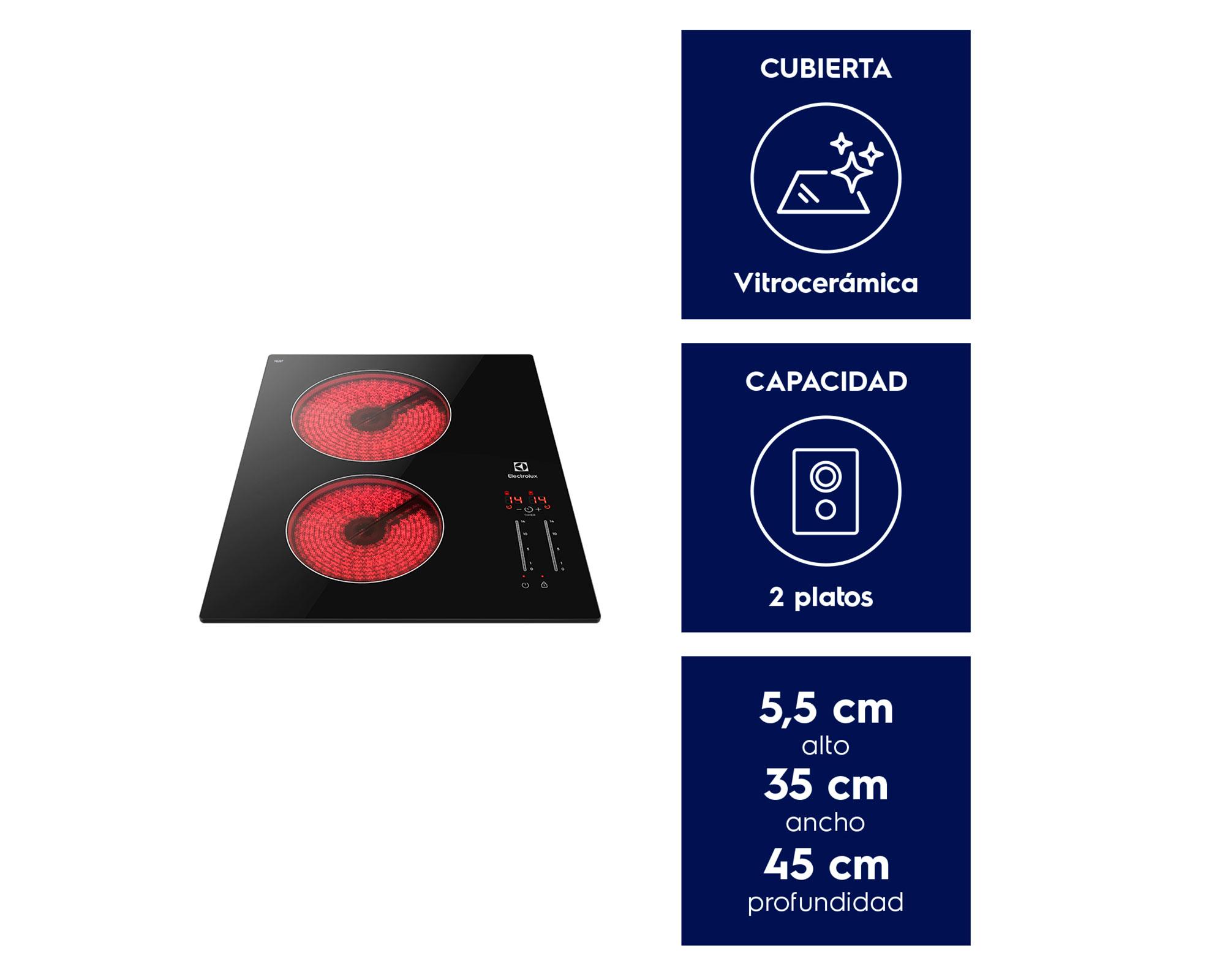 Encimera vitrocerámicas VE3ST 2 quemadores-4