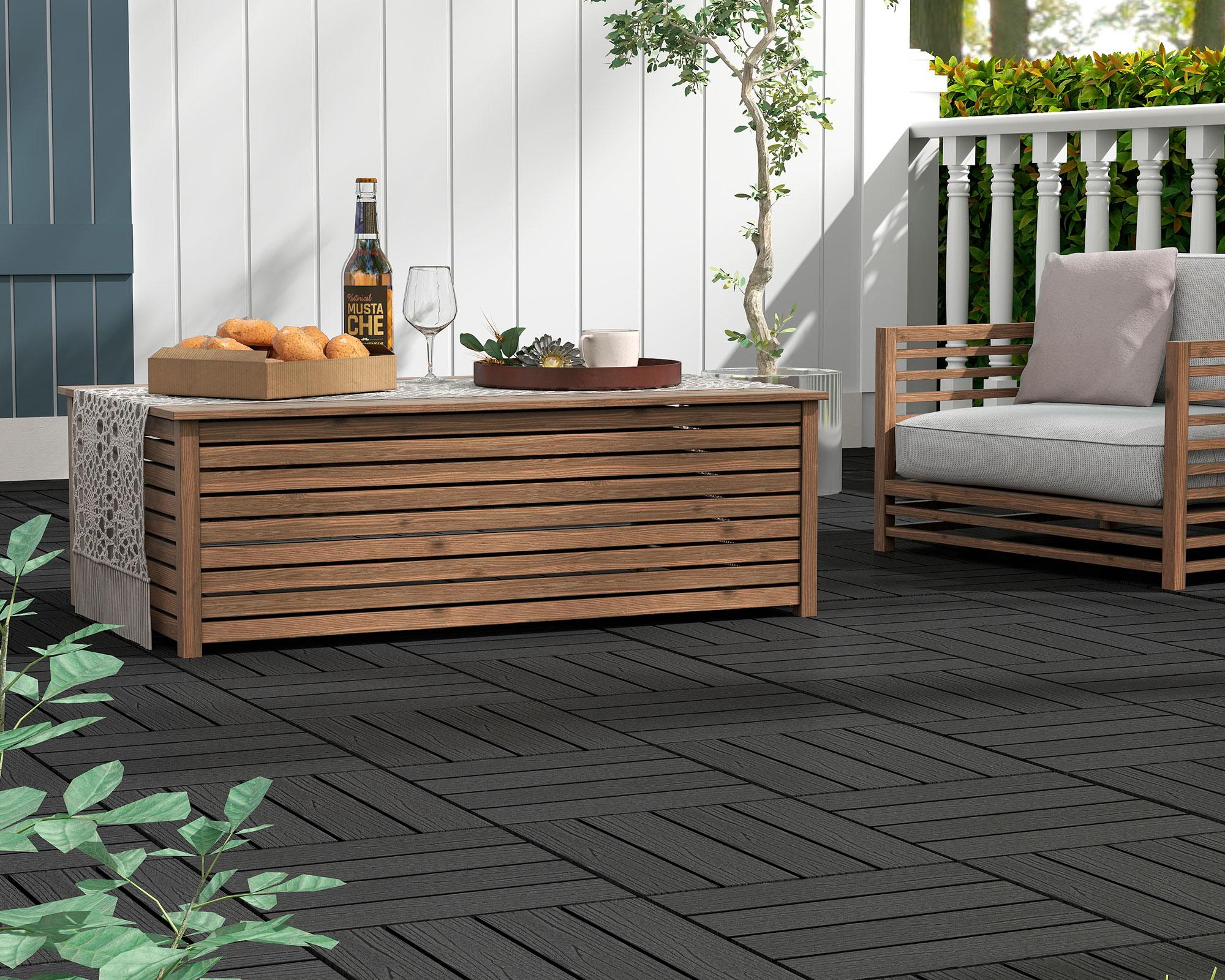 Deck modular Puelo negro 30x30 cm 0.9 m2-3