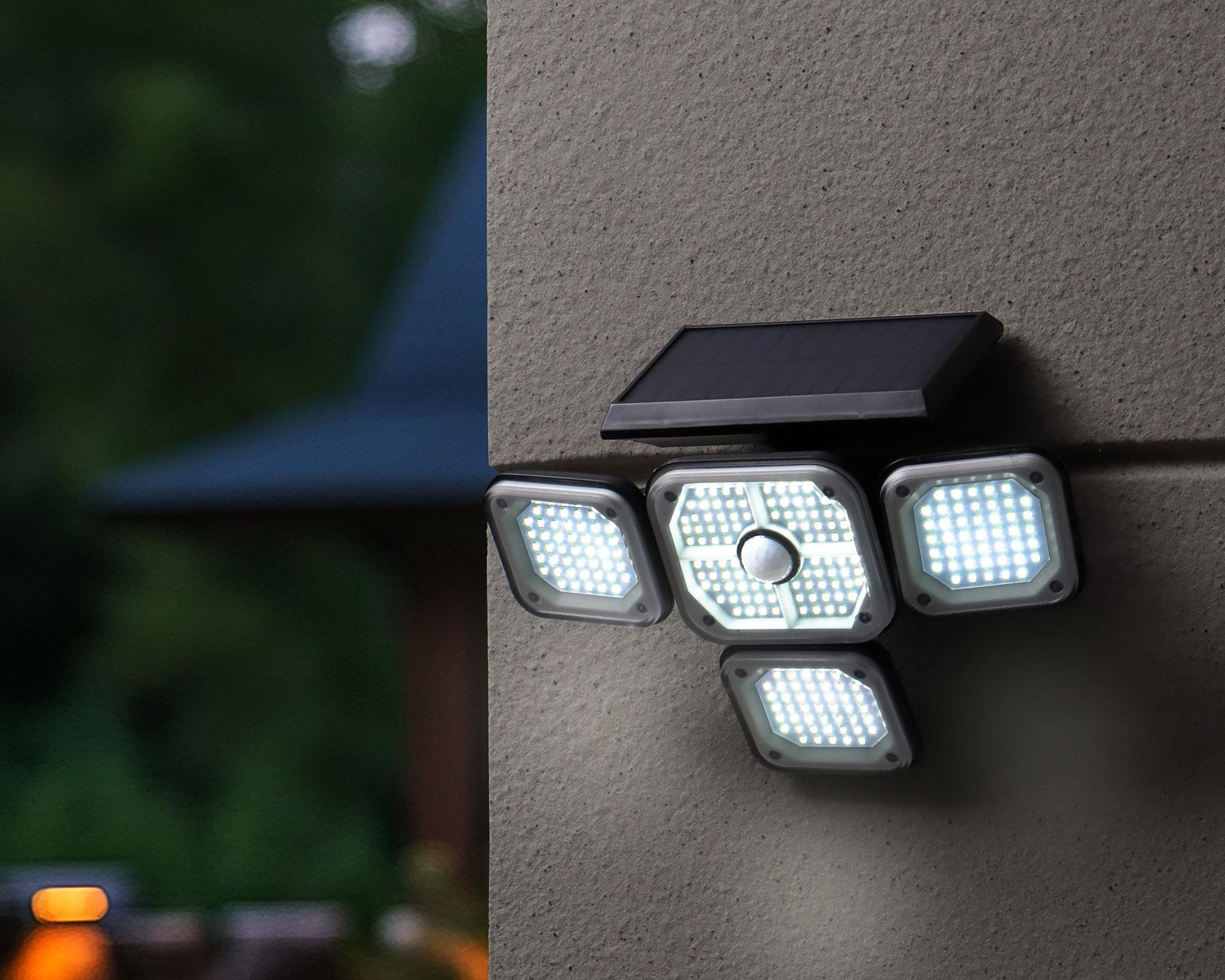 Proyector solar LED negro-3