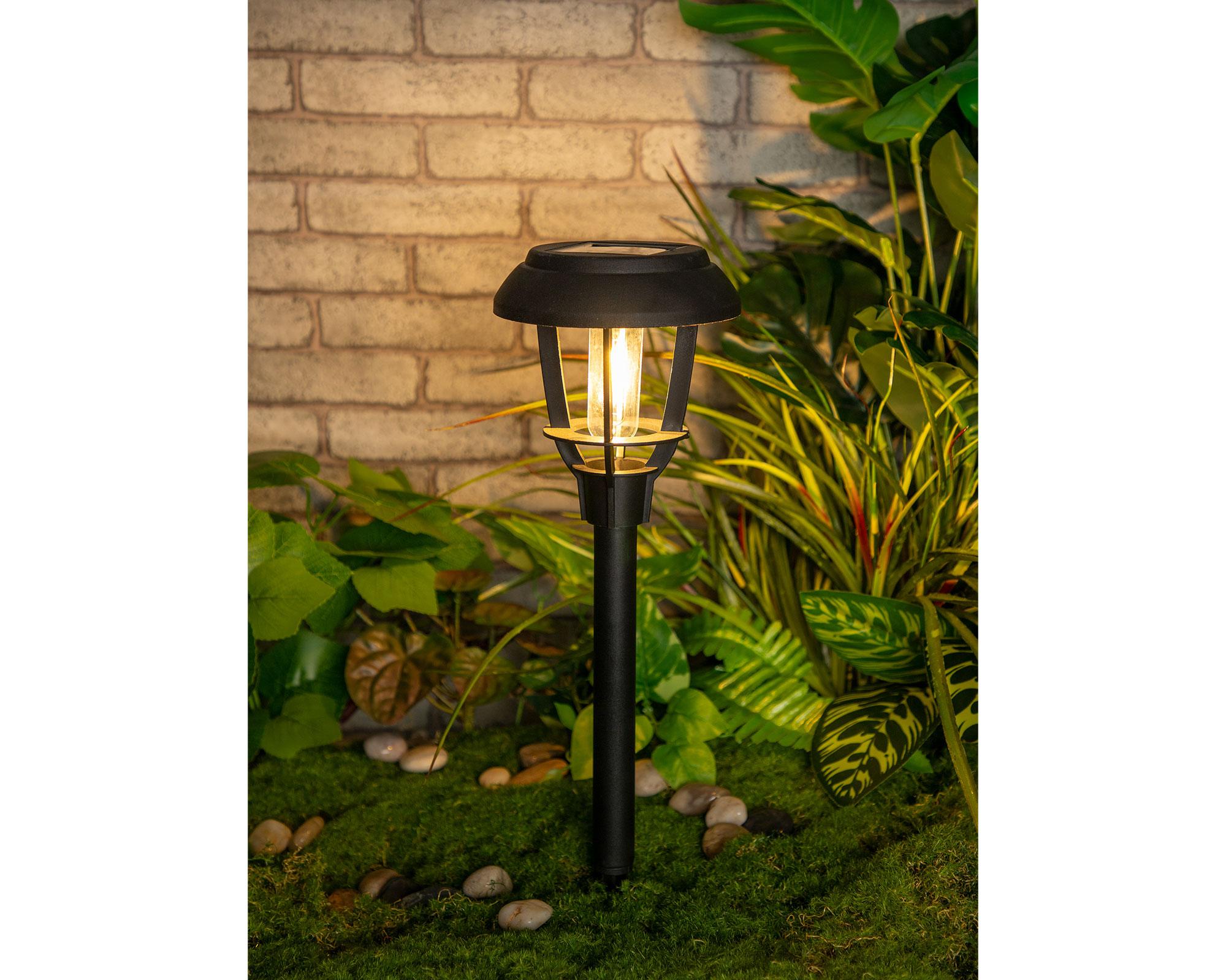 Estaca solar LED negro detalle-5