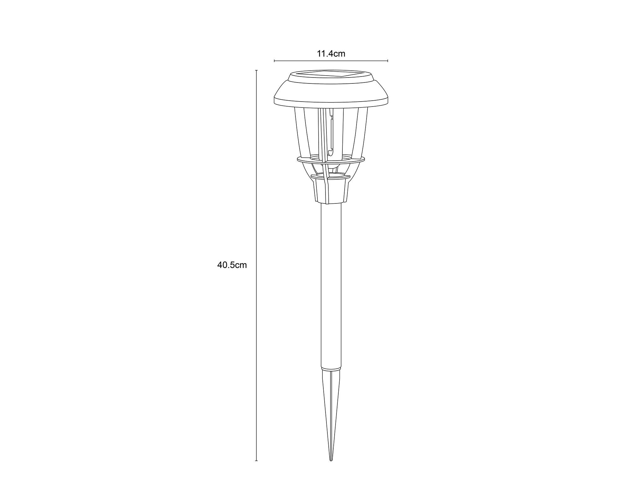 Estaca solar LED negro detalle-6
