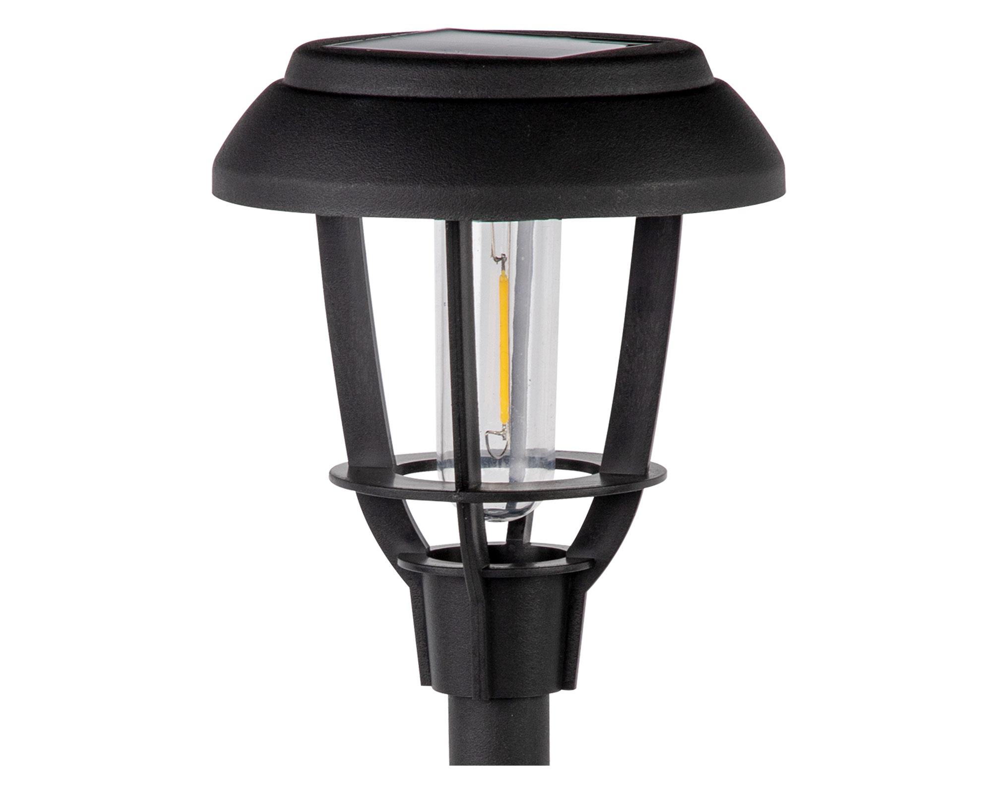 Estaca solar LED negro detalle-2