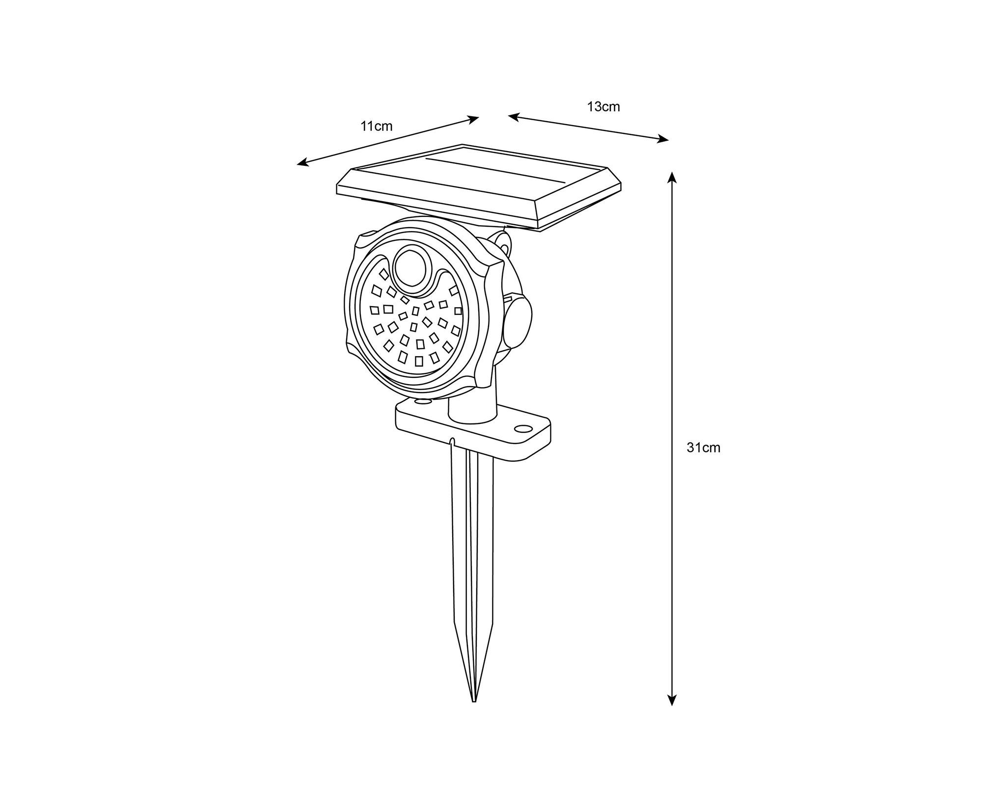 Estaca solar LED negro-4