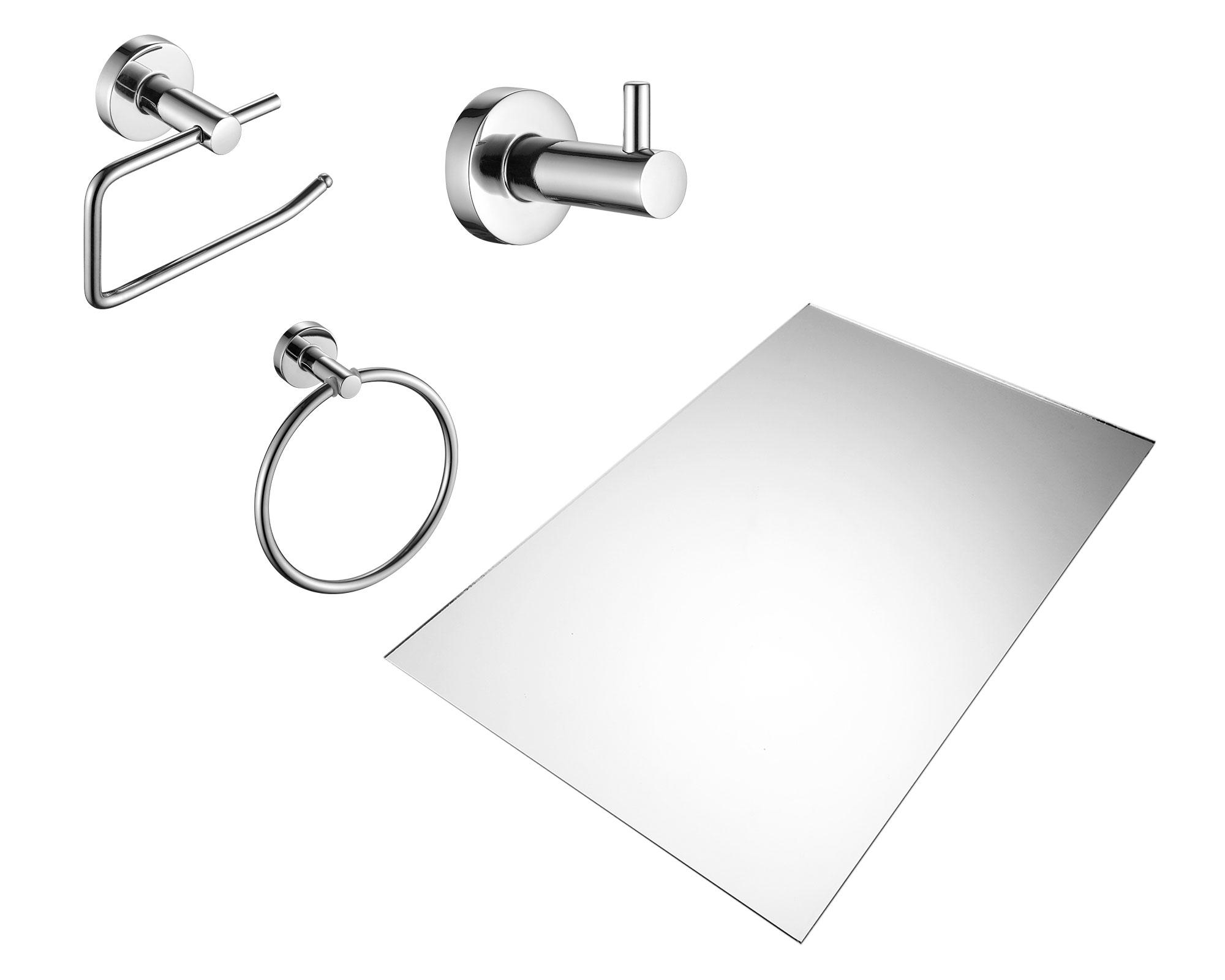 Espejo 40x60 cm + 3 accesorios baño-0