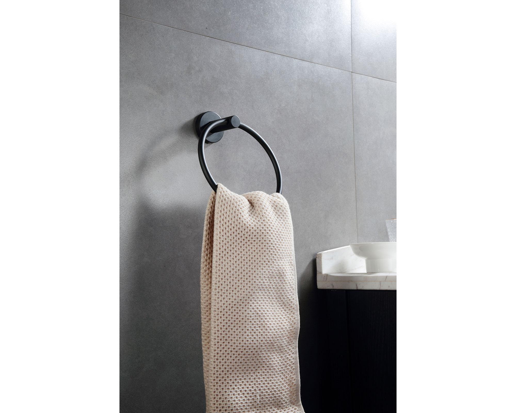 Accesorio baño negro 4 piezas-9