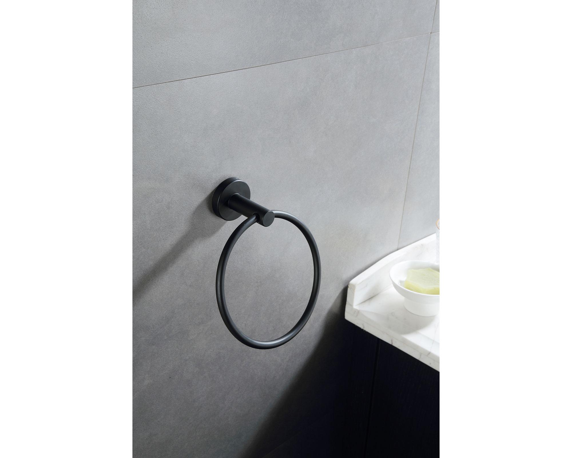 Accesorio baño negro 4 piezas-7