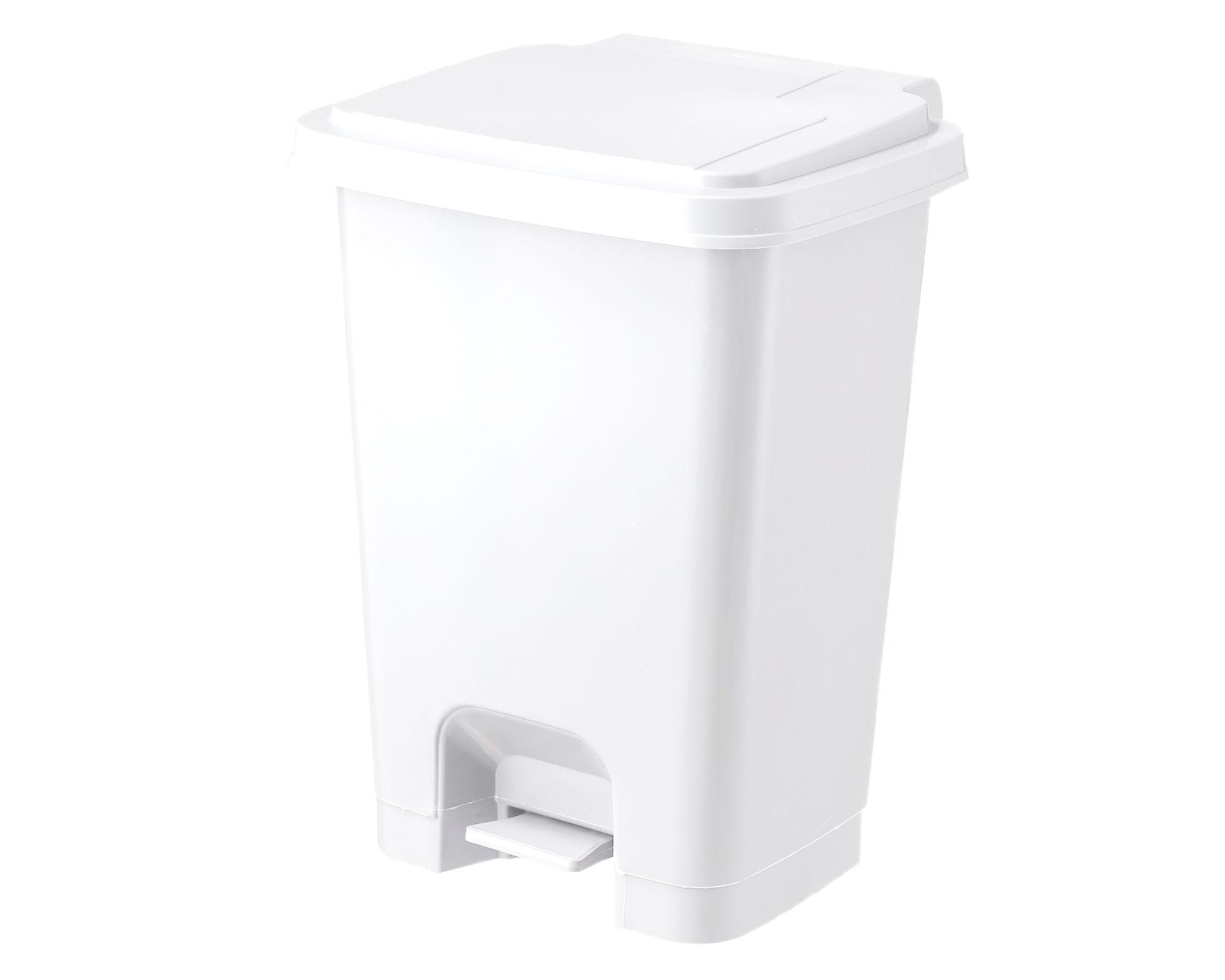 Basurero pedal frontal blanco 25 lt-0