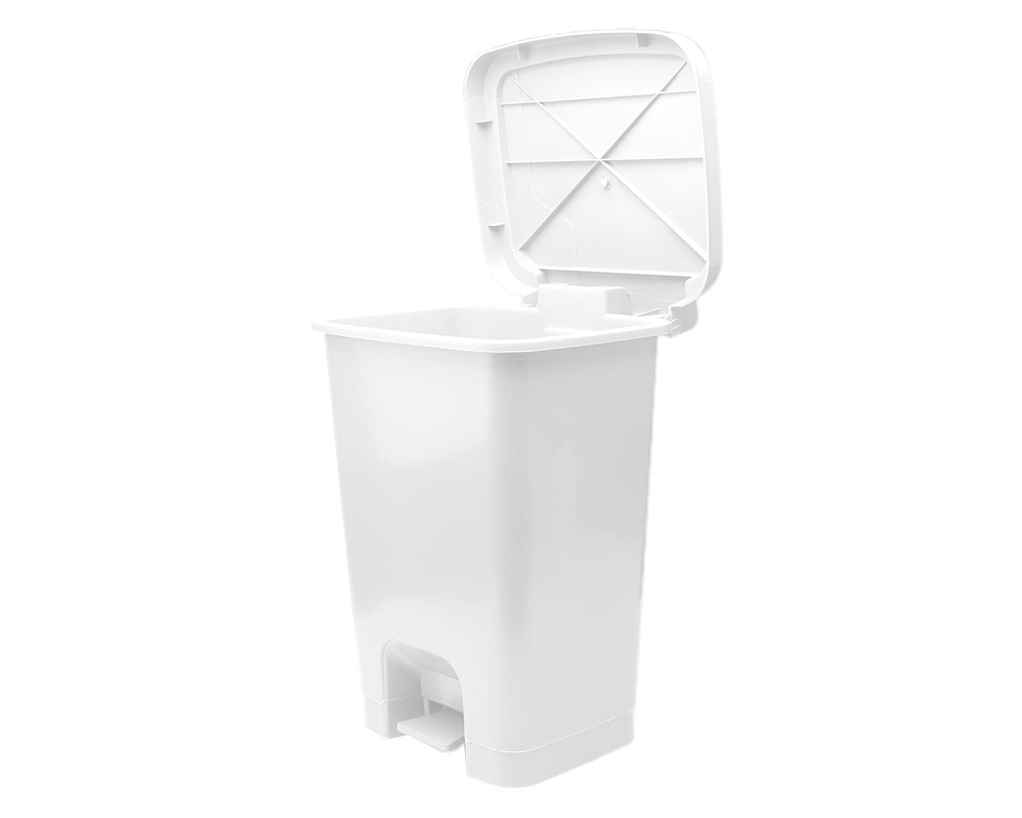 Basurero pedal frontal blanco 25 lt-1