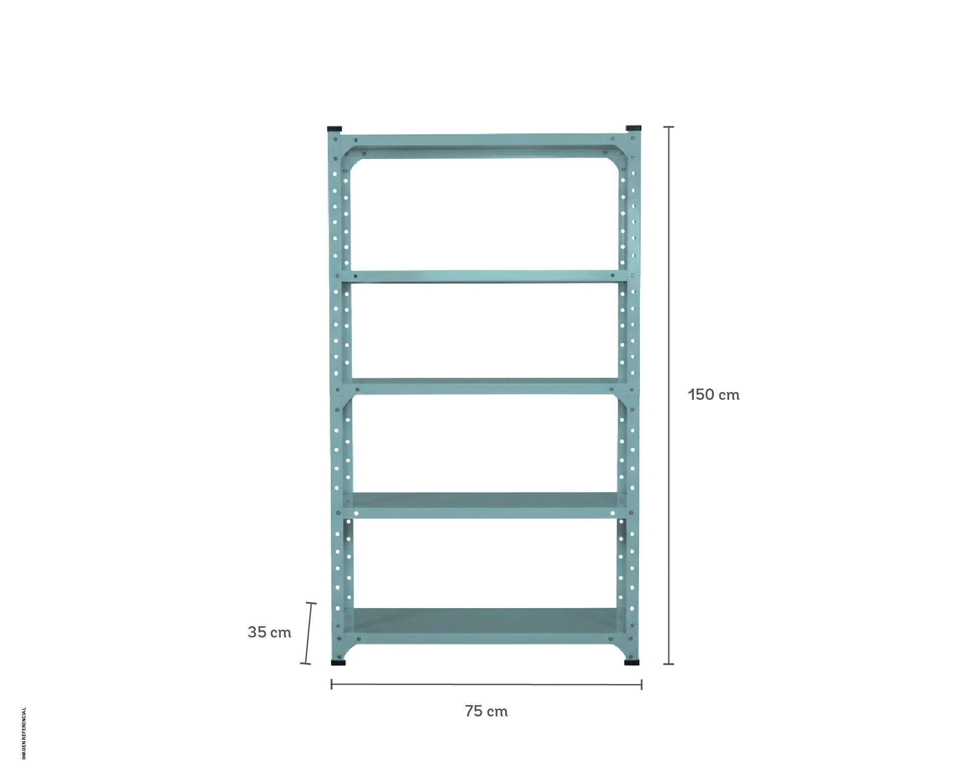 Repisa 5 Niveles menta 150x75x35 cm-5