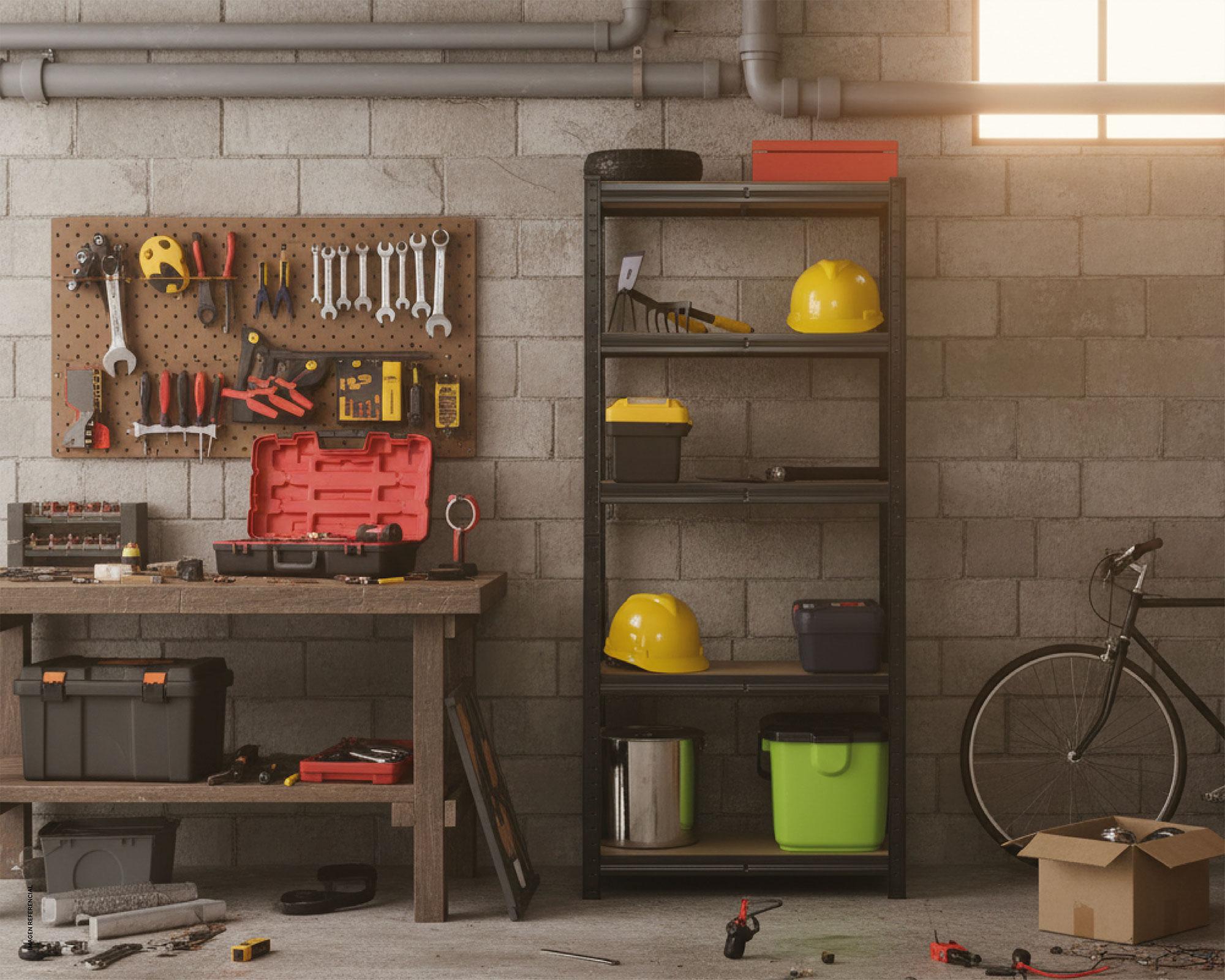 Repisa negro/madera 150x70x30 cm 5 Niveles-3