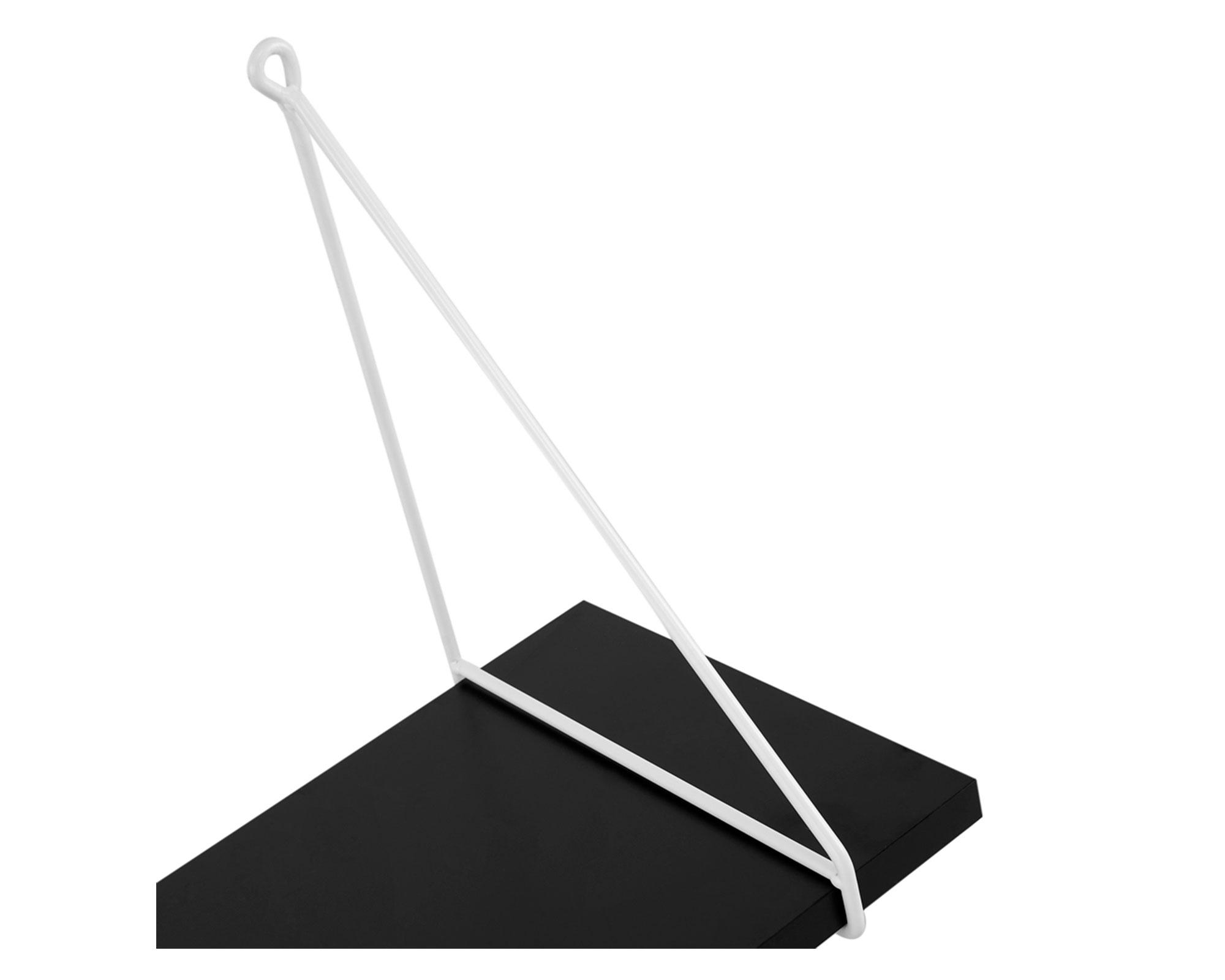 Repisa pared Escuadra negro 30x80x20 cm-2