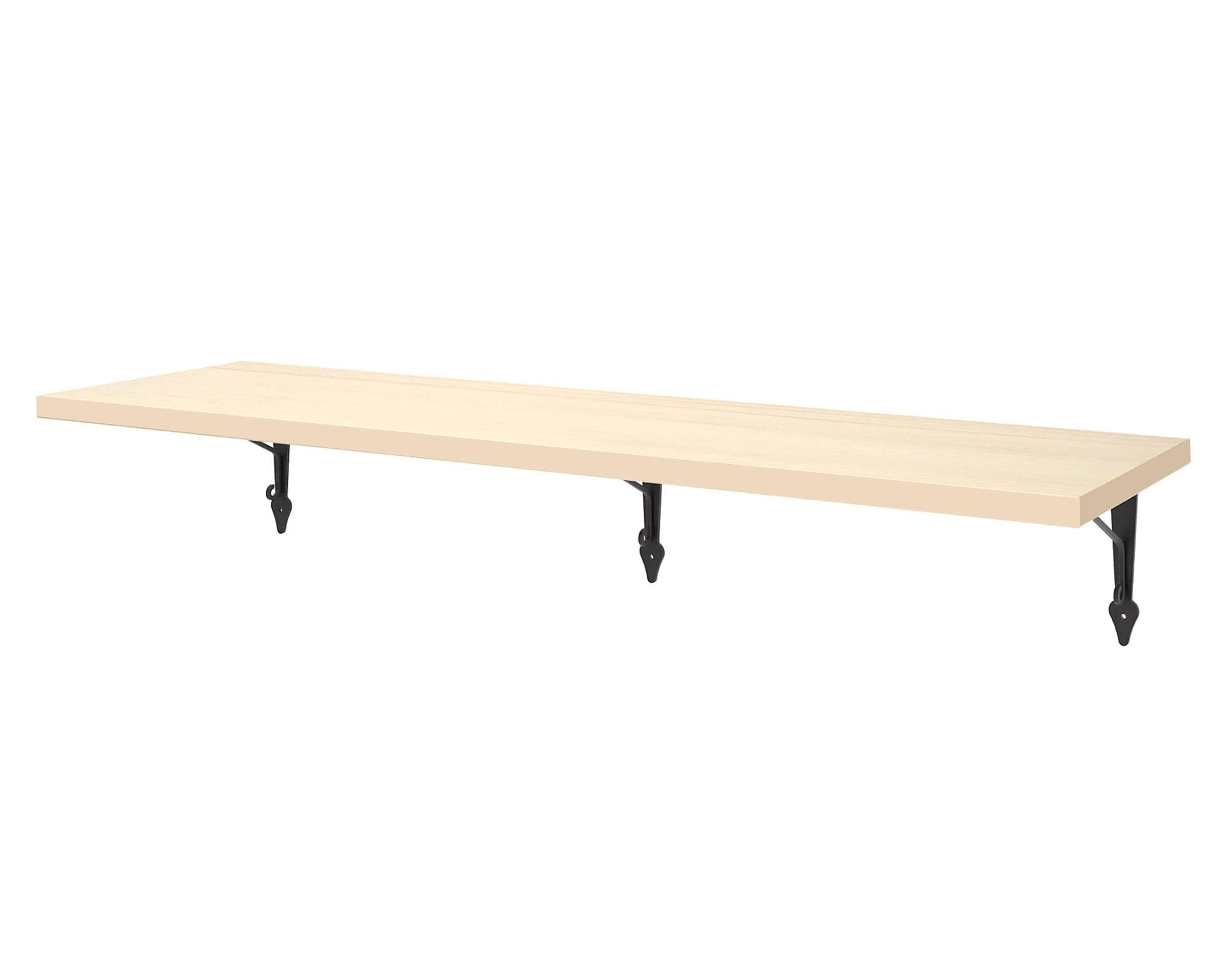 Repisa pared 3 Escuadras natural 30x120 cm-0