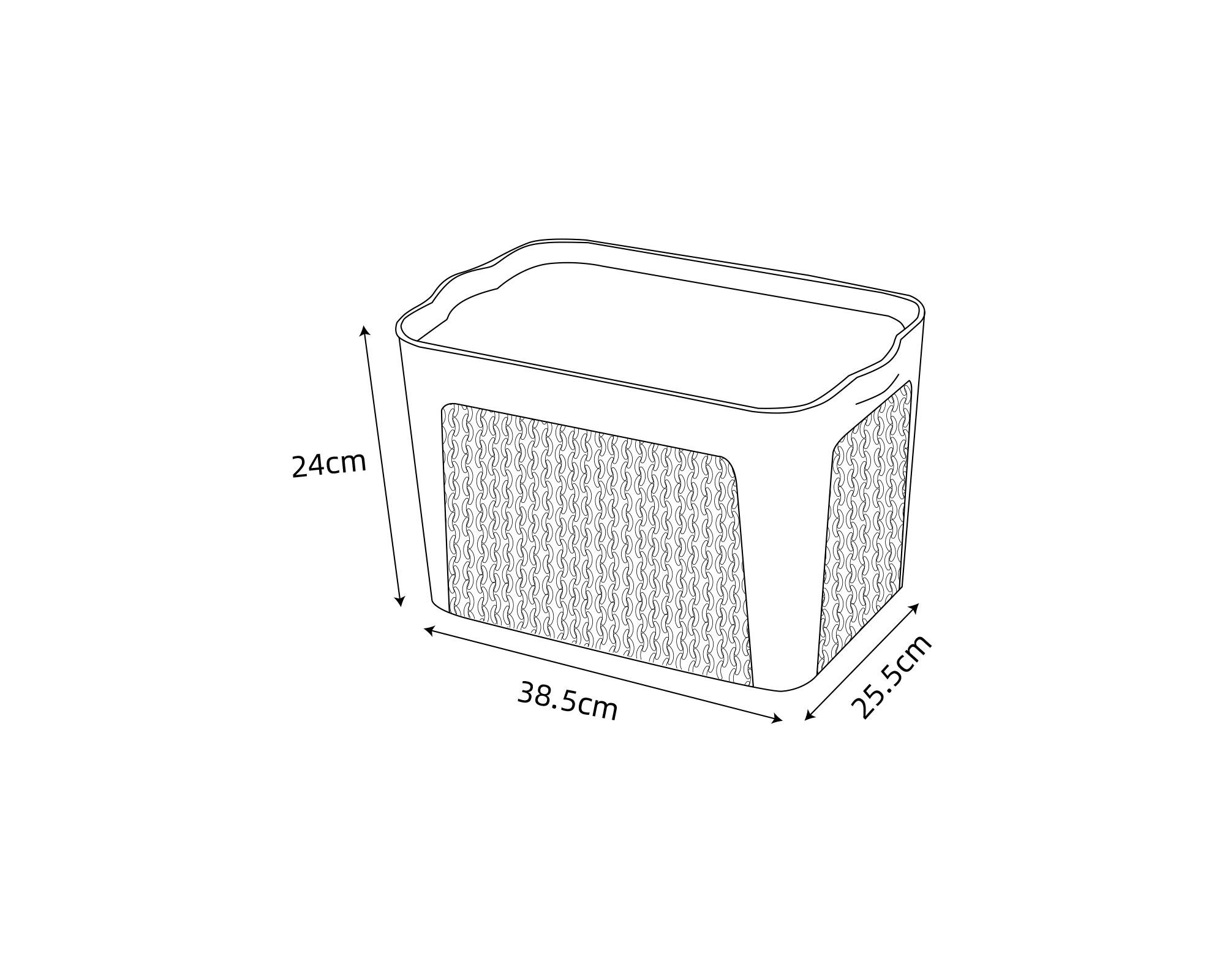 Caja organizadora Bicolor textura 20 lt-2