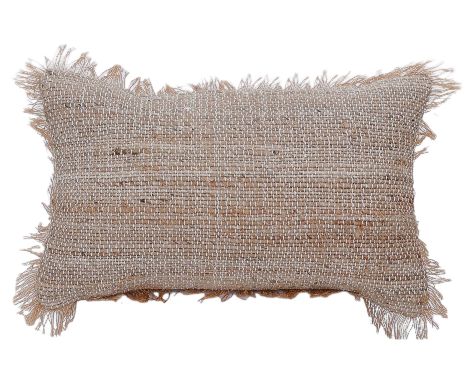 Cojín Jute flecos 30x50 cm-0