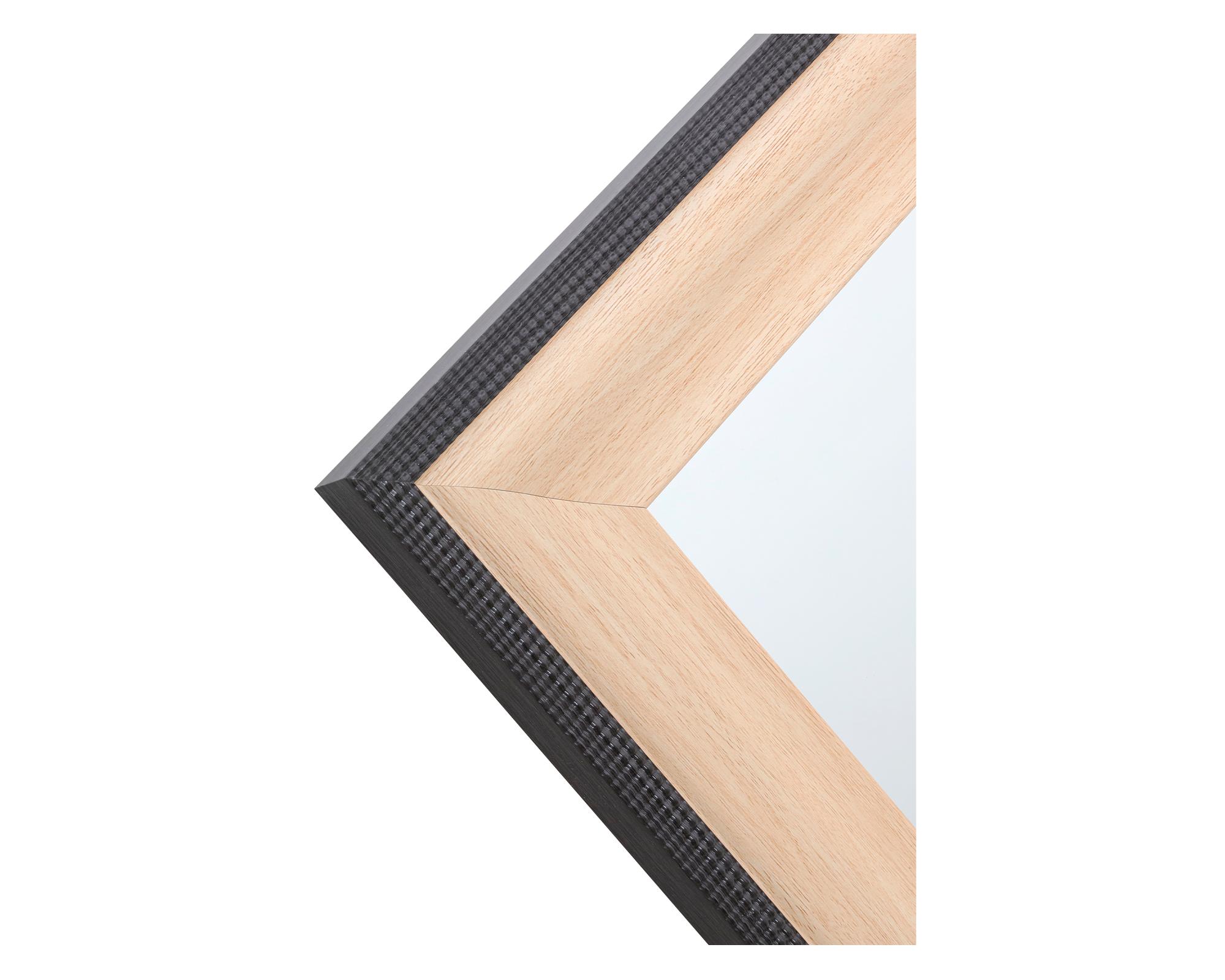 Espejo decorativo café/natural 80x65 cm-3