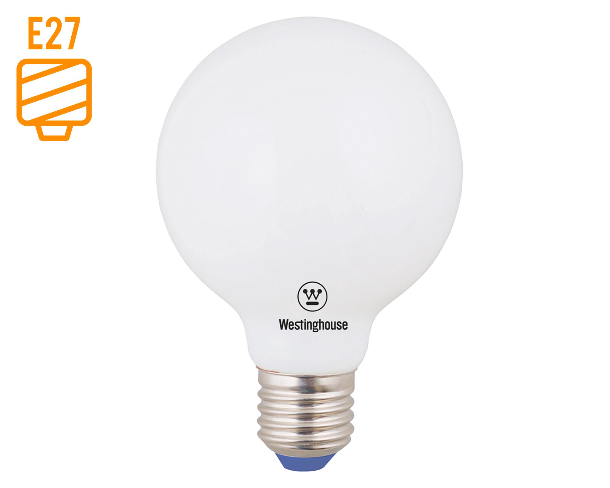 Ampolleta led 8W E27 luz cálida Milky G95-0