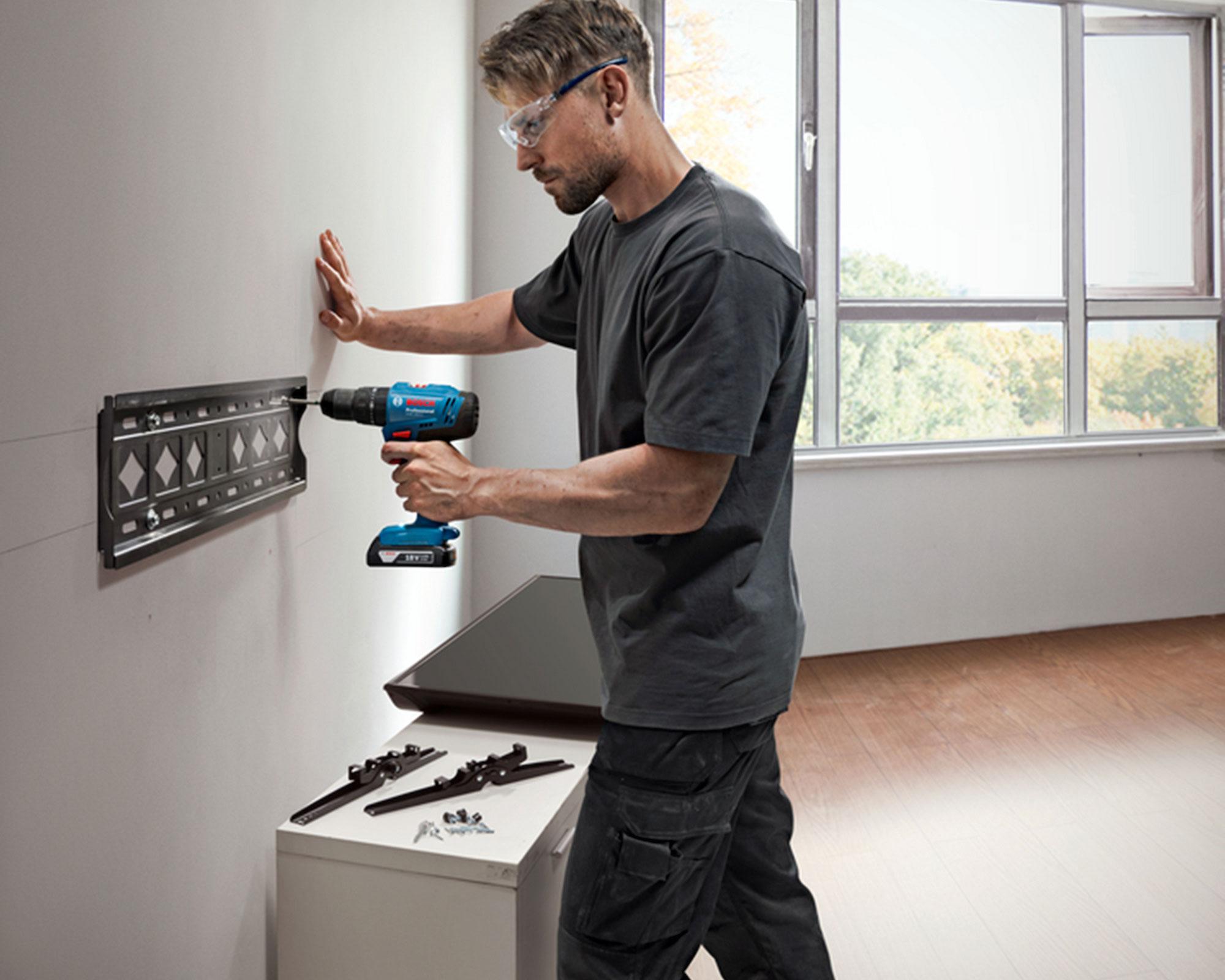 Taladro percutor inalámbrico GSB 183-LI 18V + 2 baterías 2.0 Ah + cargador + maletín X-Line-6