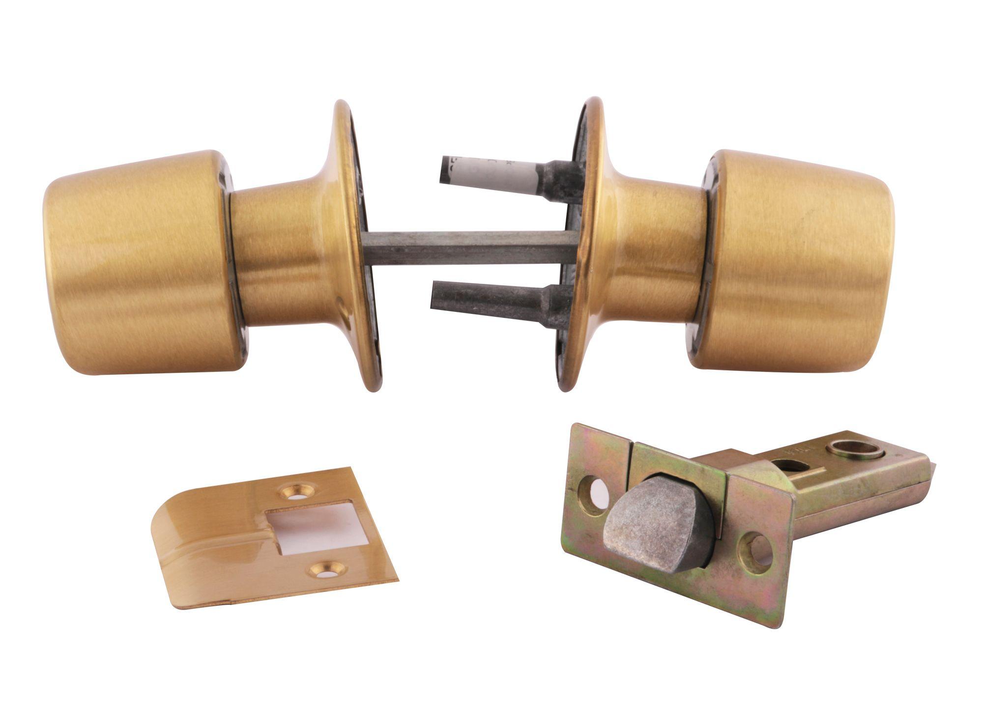 Cerradura tubular pomo libre paso bronce Urbano Poli-3