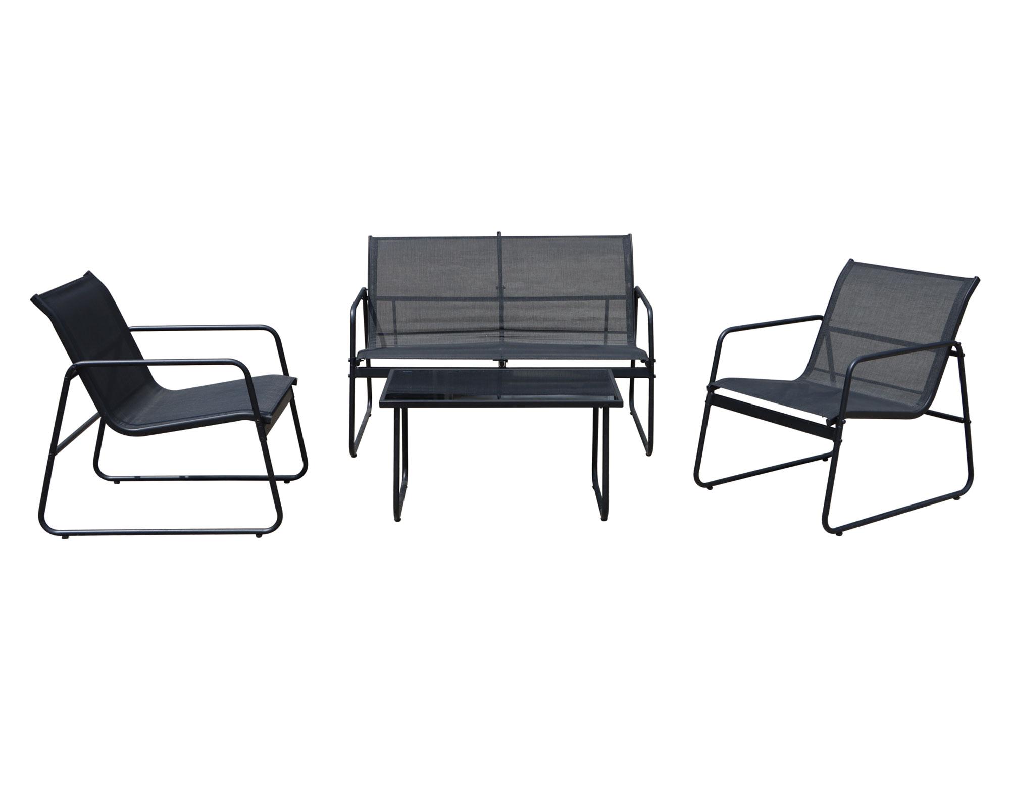 Set living Paujil 4 personas negro-2